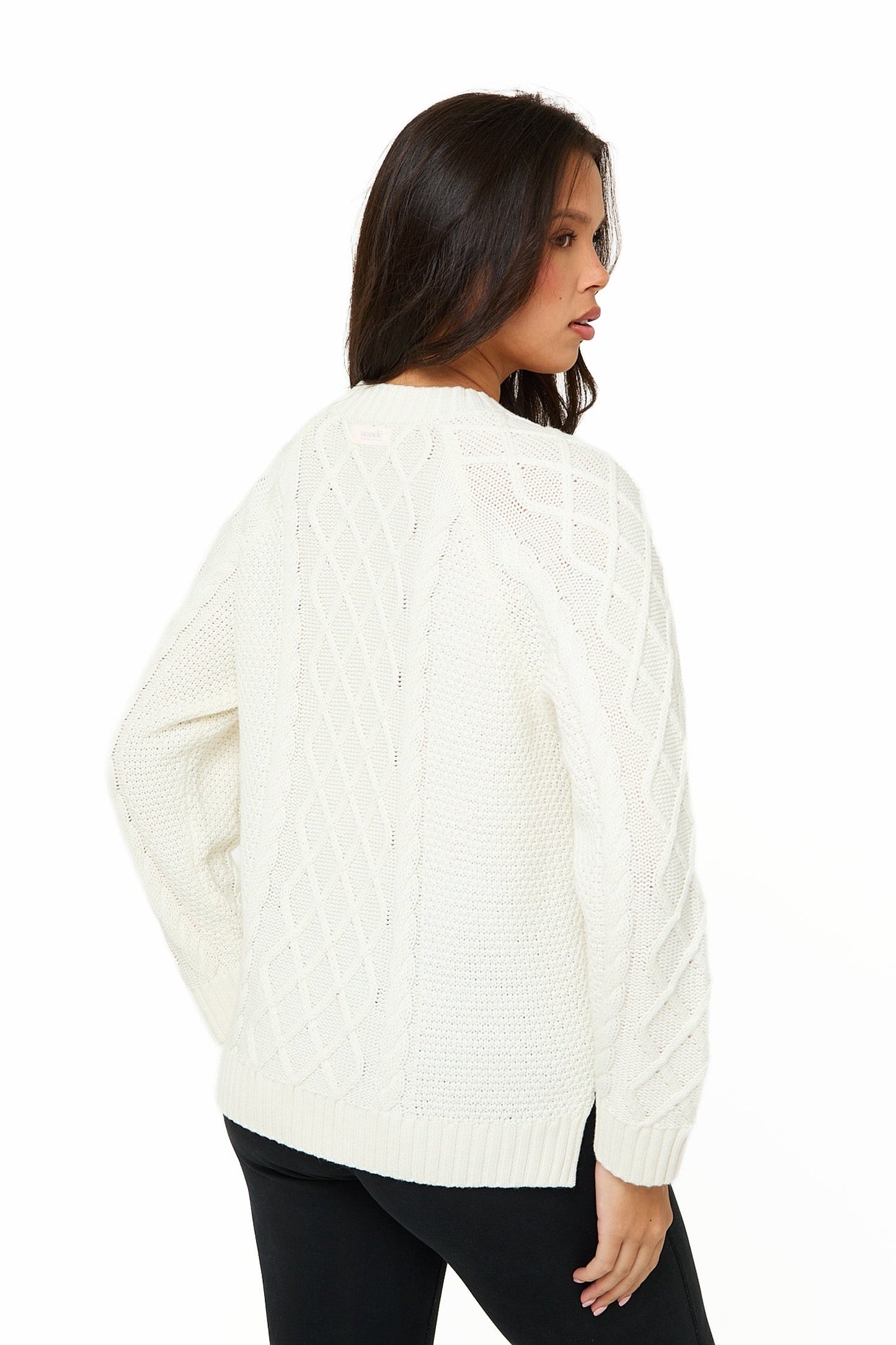 Cream Knitted Cable Jumper - Sunde