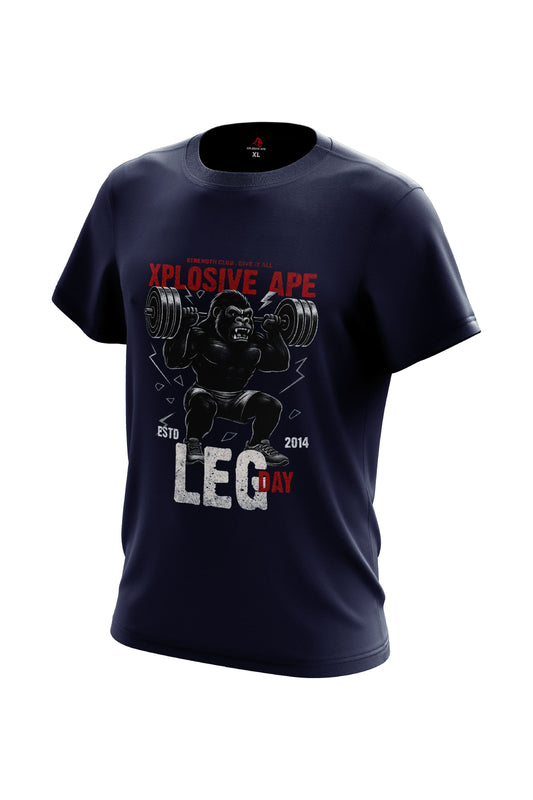XAPE Leg Day V4 Tee - Navy