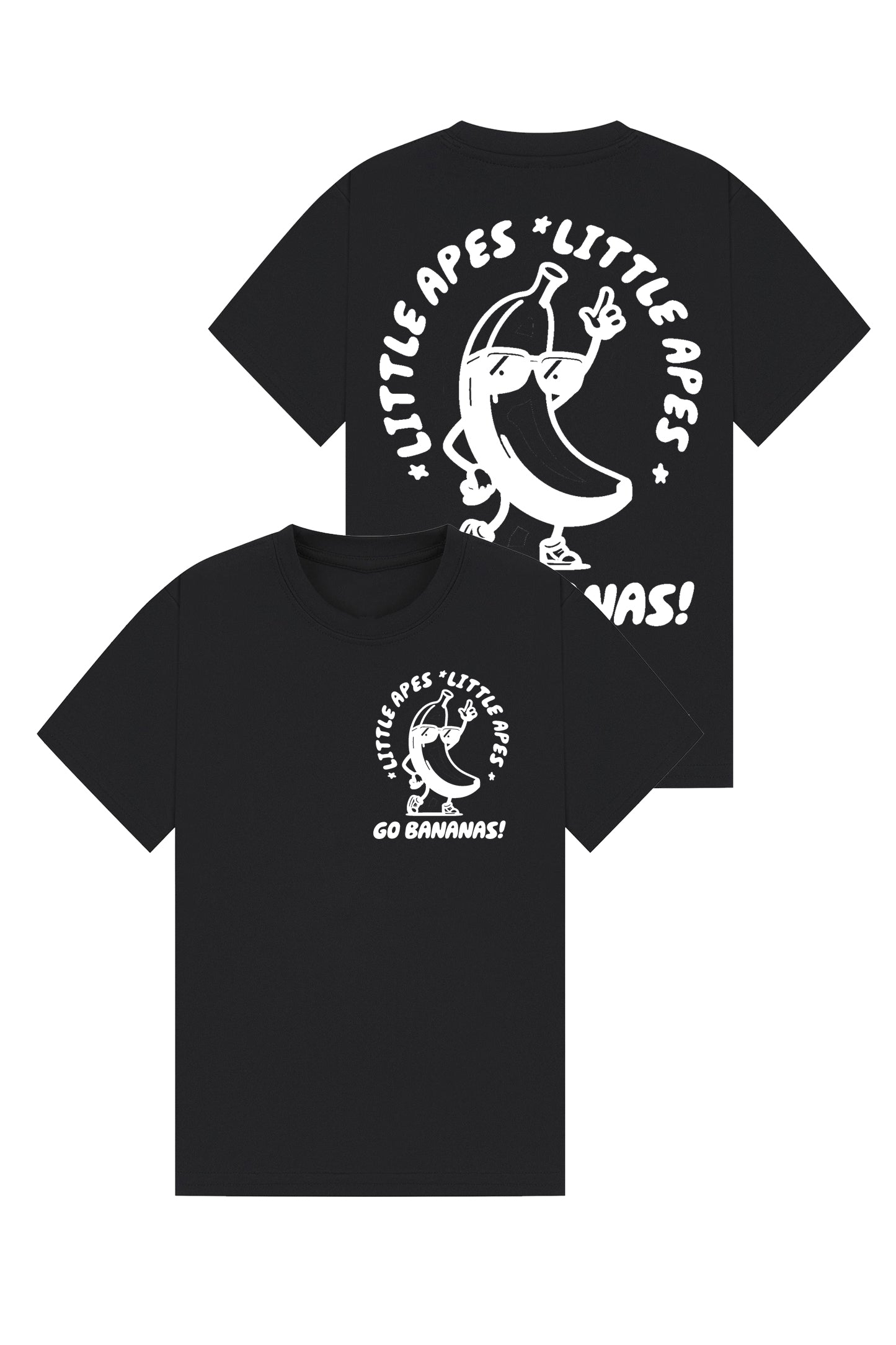 Little Apes Go Bananas Tee - Black