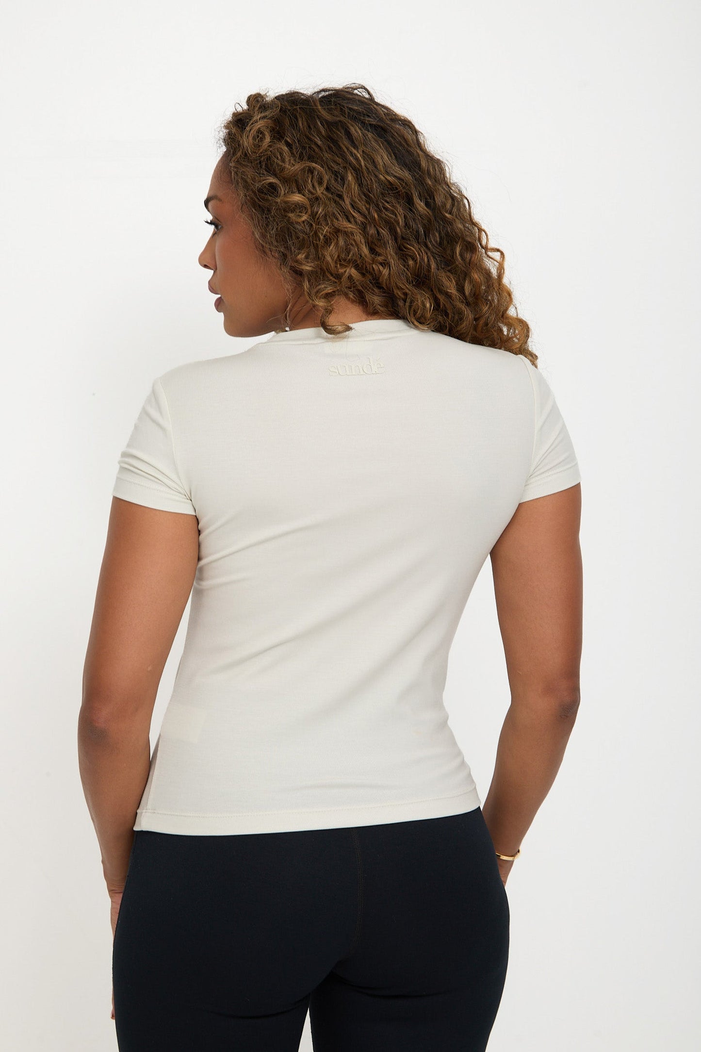 Lyocell Basic T-Shirt - Coconut Cream - Sunde