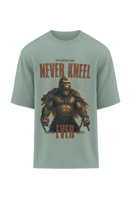 XAPE Never Kneel  Oversized Tee - Sage