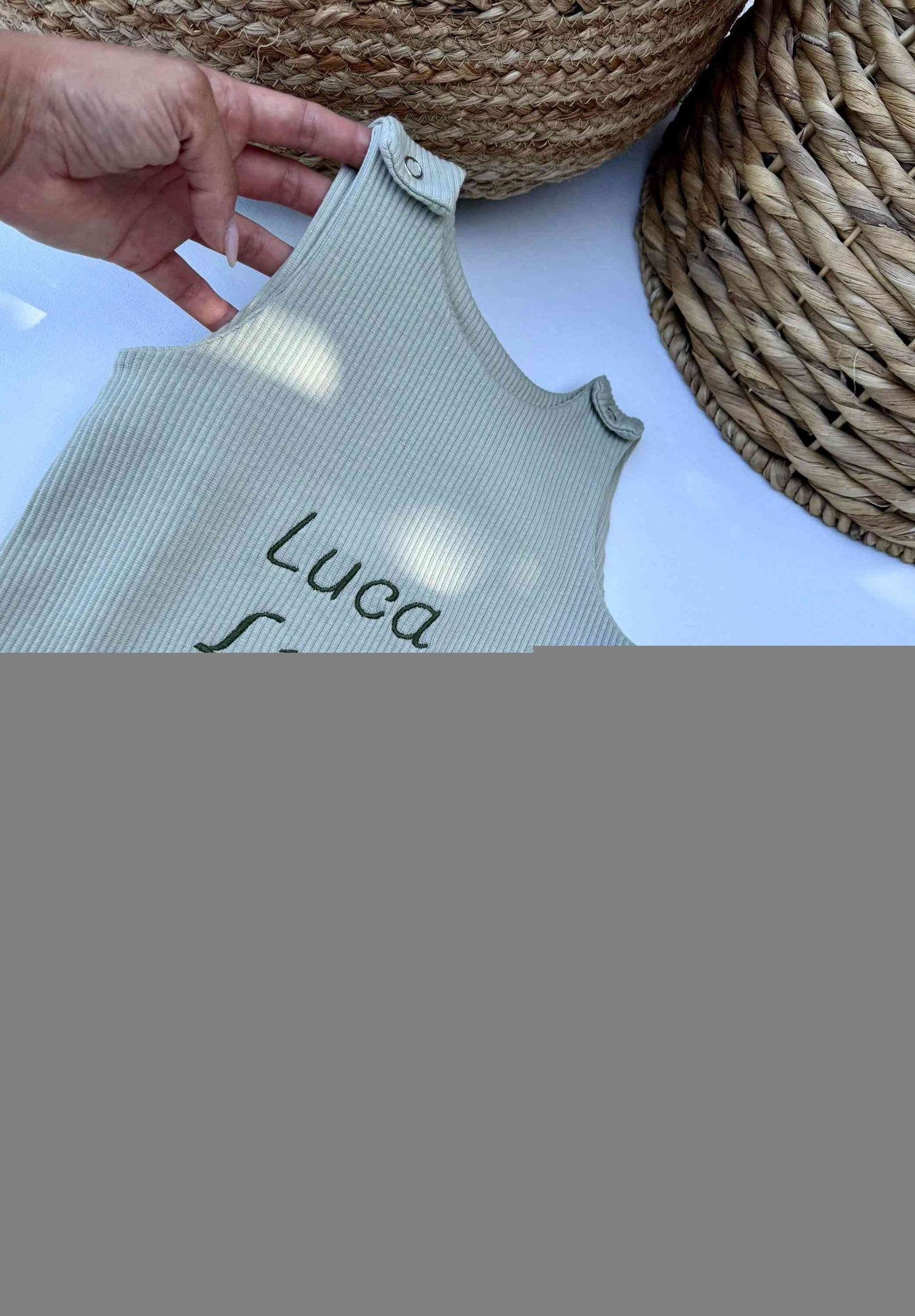 Taupe Personalized Muslin 100% Cotton Blanket