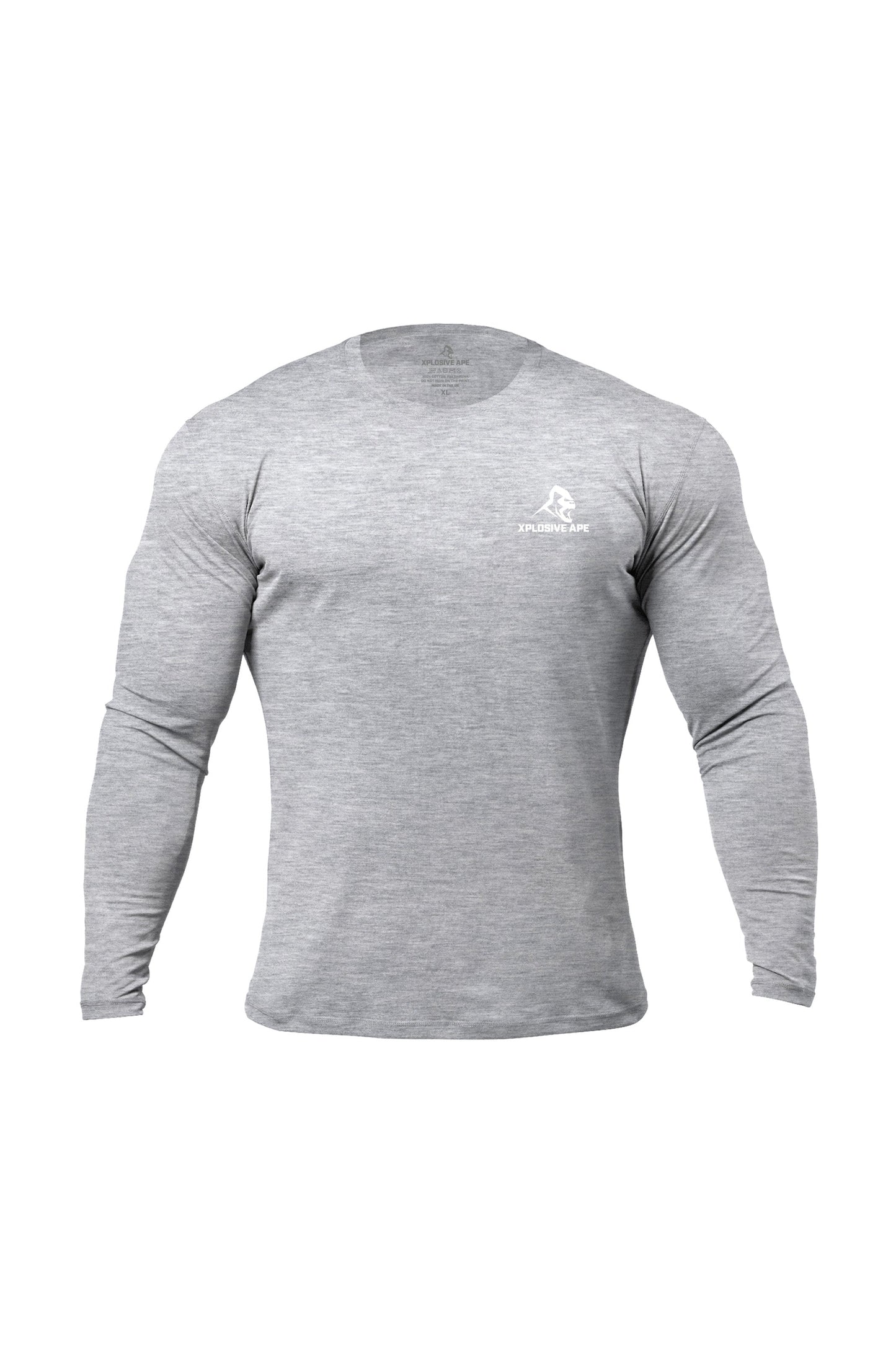 XAPE Prime Long Sleeve Tee - Heather Grey