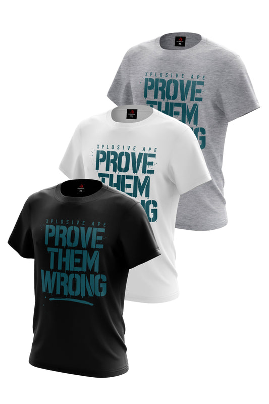 XAPE Prove Them Wrong 3 Tees Pack - White/Sports Grey/Black