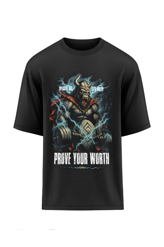 XAPE Prove Your Worth  Oversized Tee - Black