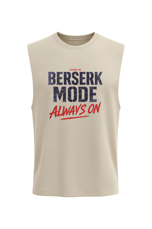 XAPE Berserk Mode On Tank Top - Sand