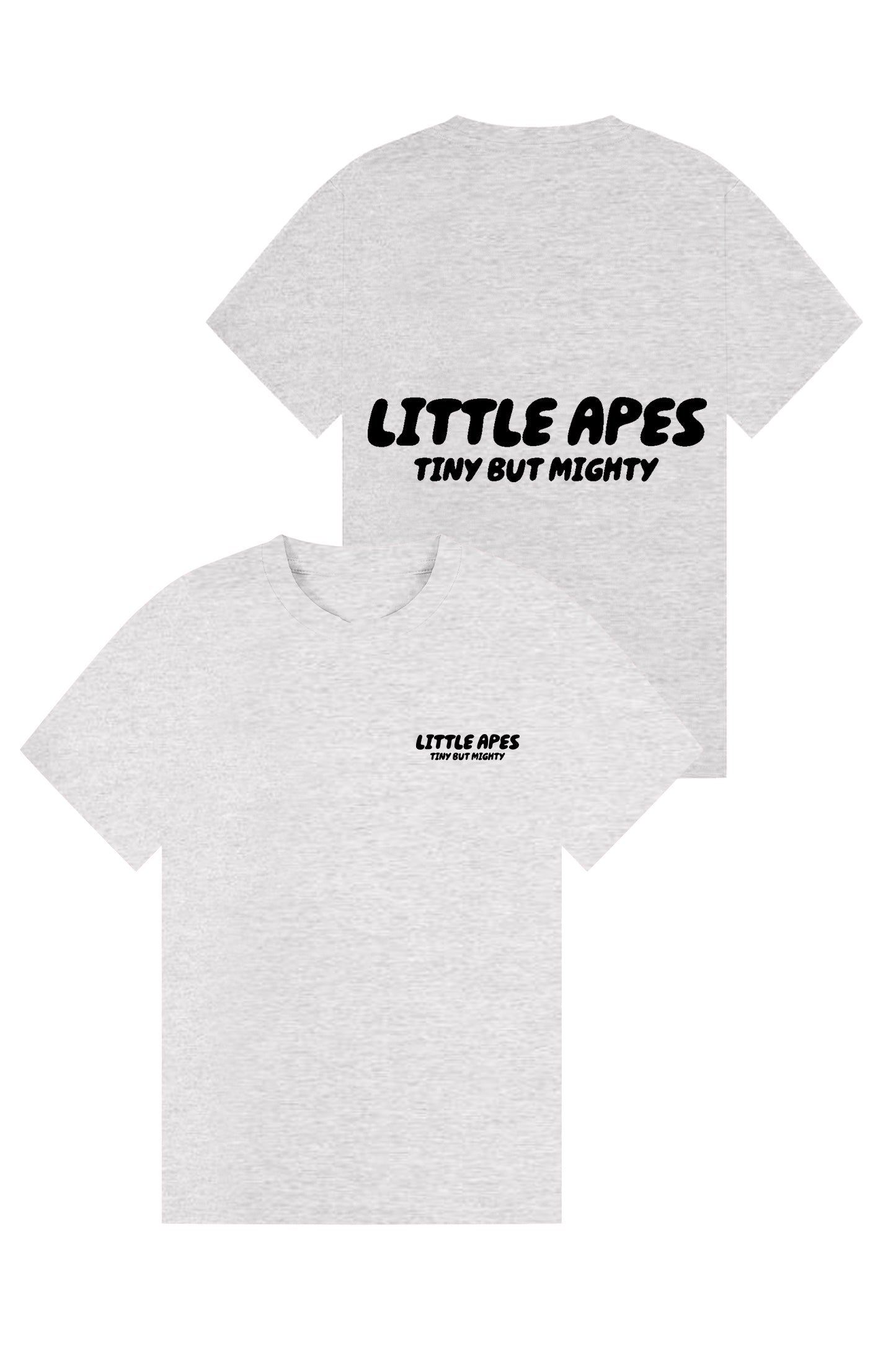 Little Apes Tiny But Mighty Tee - Sports Grey/Black