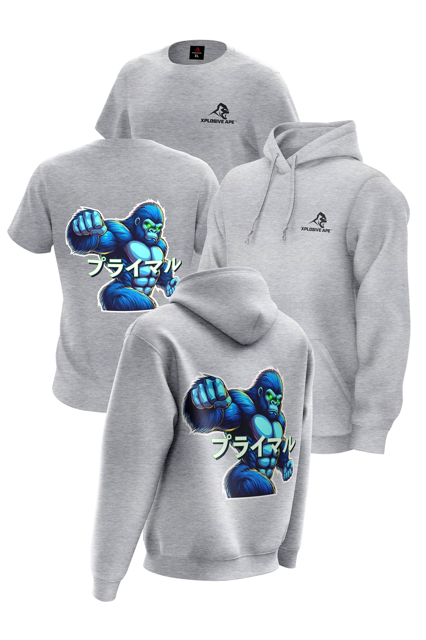 XAPE Inferno V1 Hoodie & Tee Combo - Sports Grey