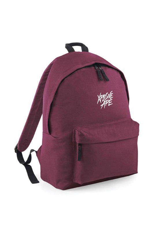 XAPE Brush Script Backpack - Burgundy