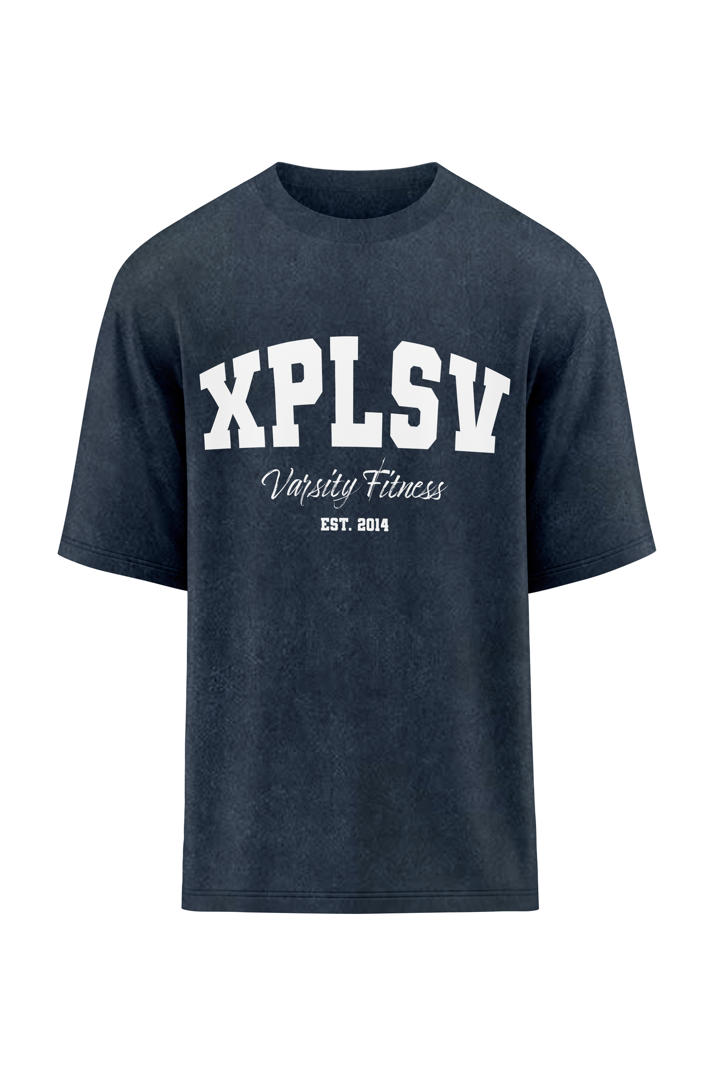 XAPE Varsity Fitness V2 Oversized Tee - Acid Wash Black