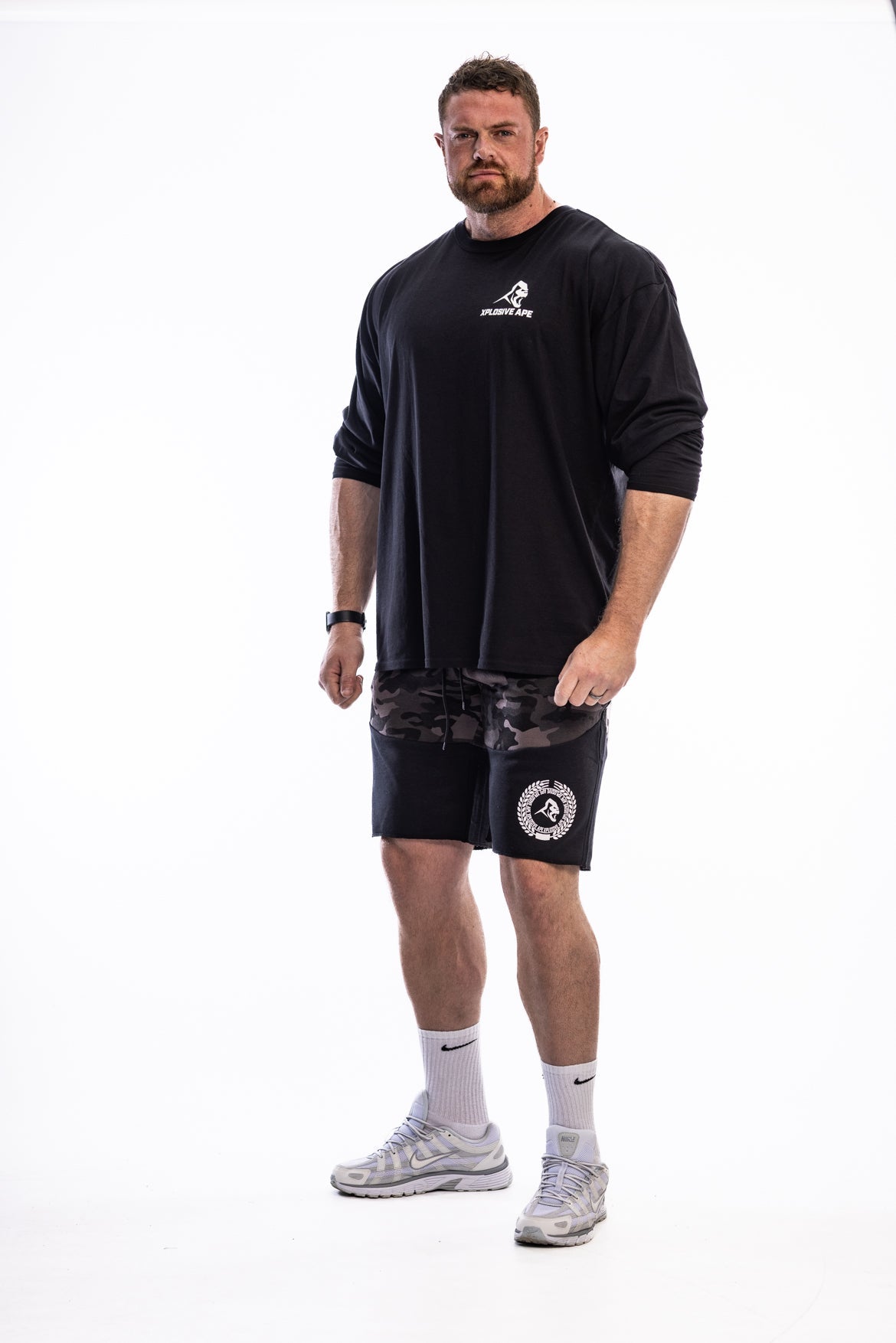 XAPE Century Camo Rag Shorts - Sports Grey