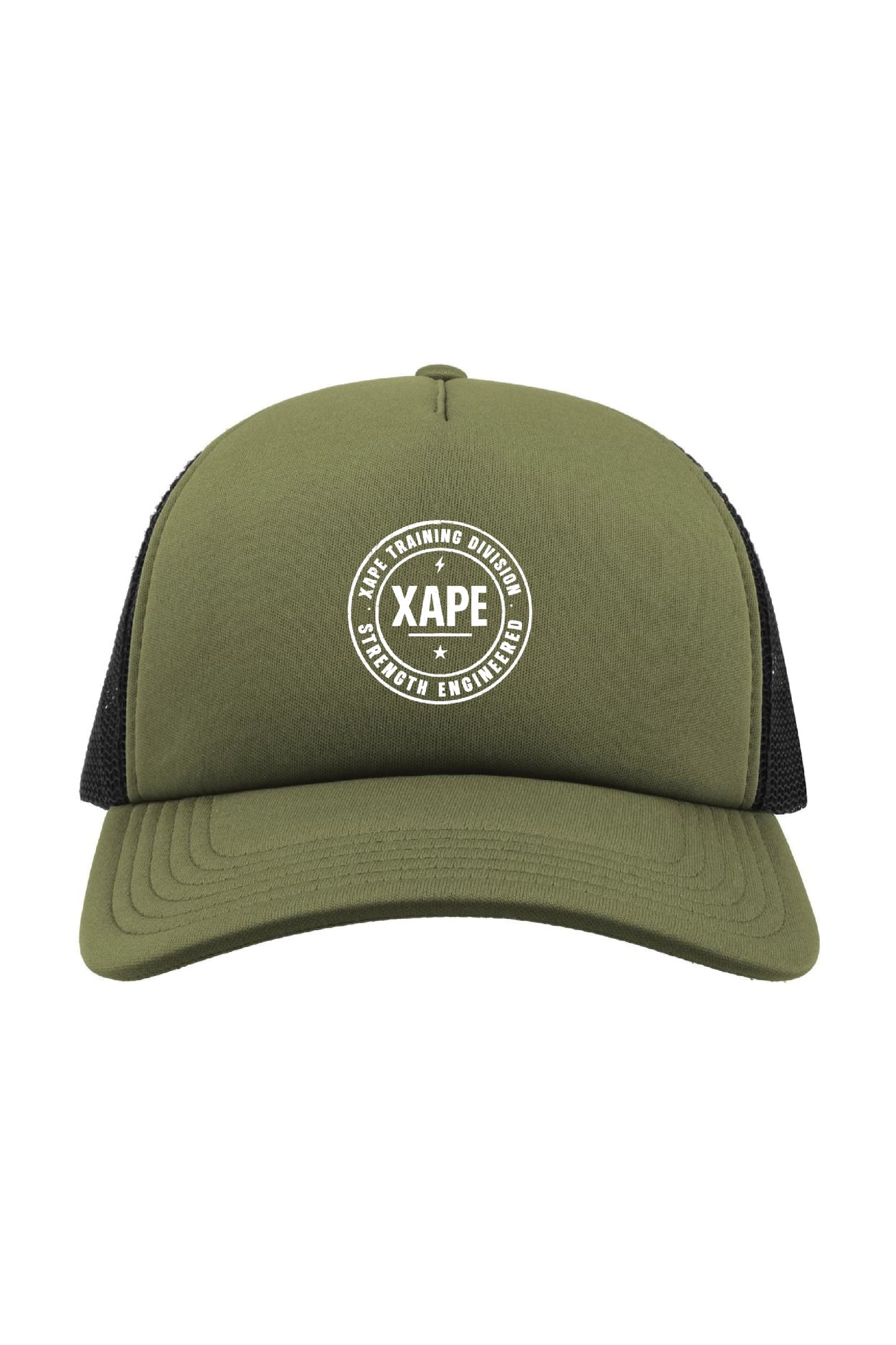 XAPE Classic Badge Logo Trucker Cap - Olive/Black