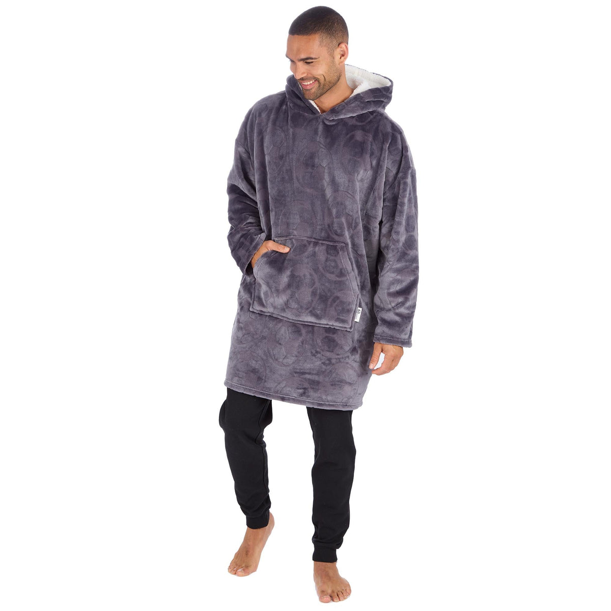 Football Design Fleece Lounge Hoodie