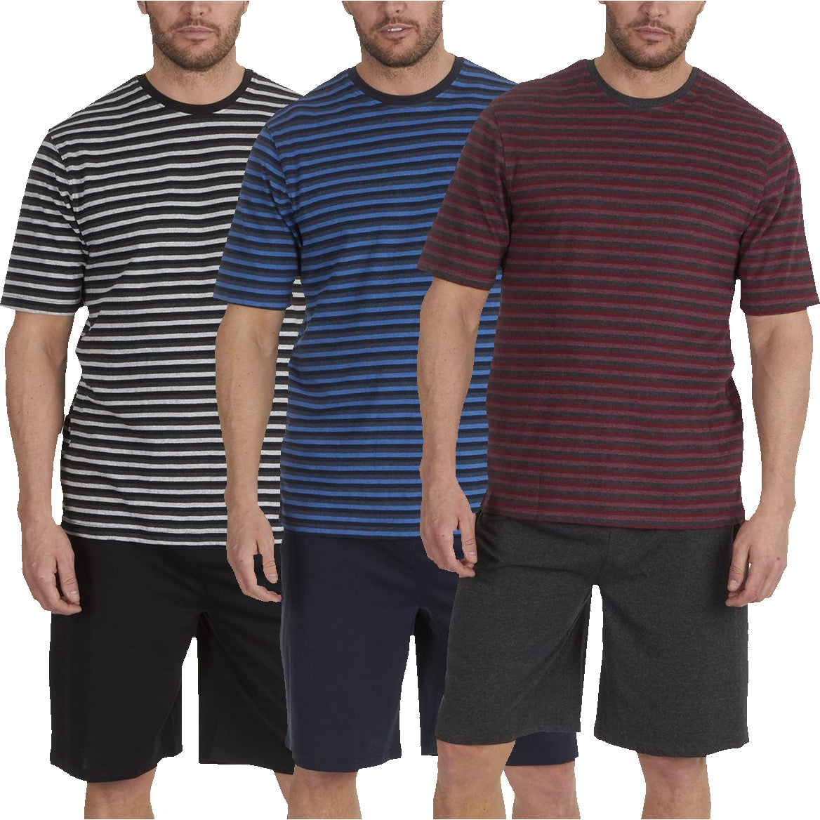 Momentii Stripe Lounge Shorts Set