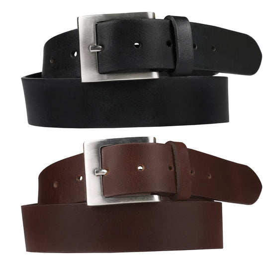 Outback 1.5" Wide Square Buckle Full Grain Leather Belt