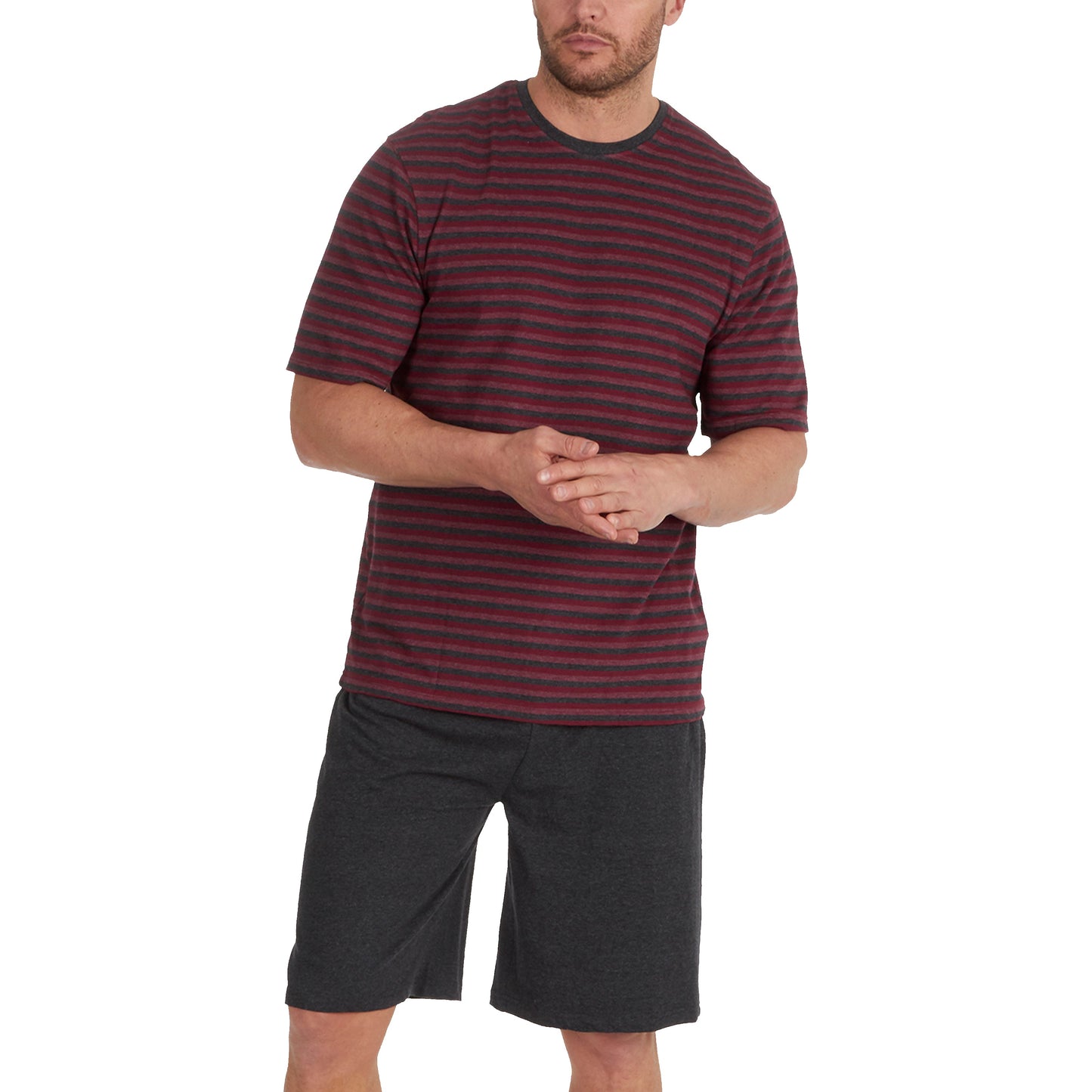 Momentii Stripe Lounge Shorts Set