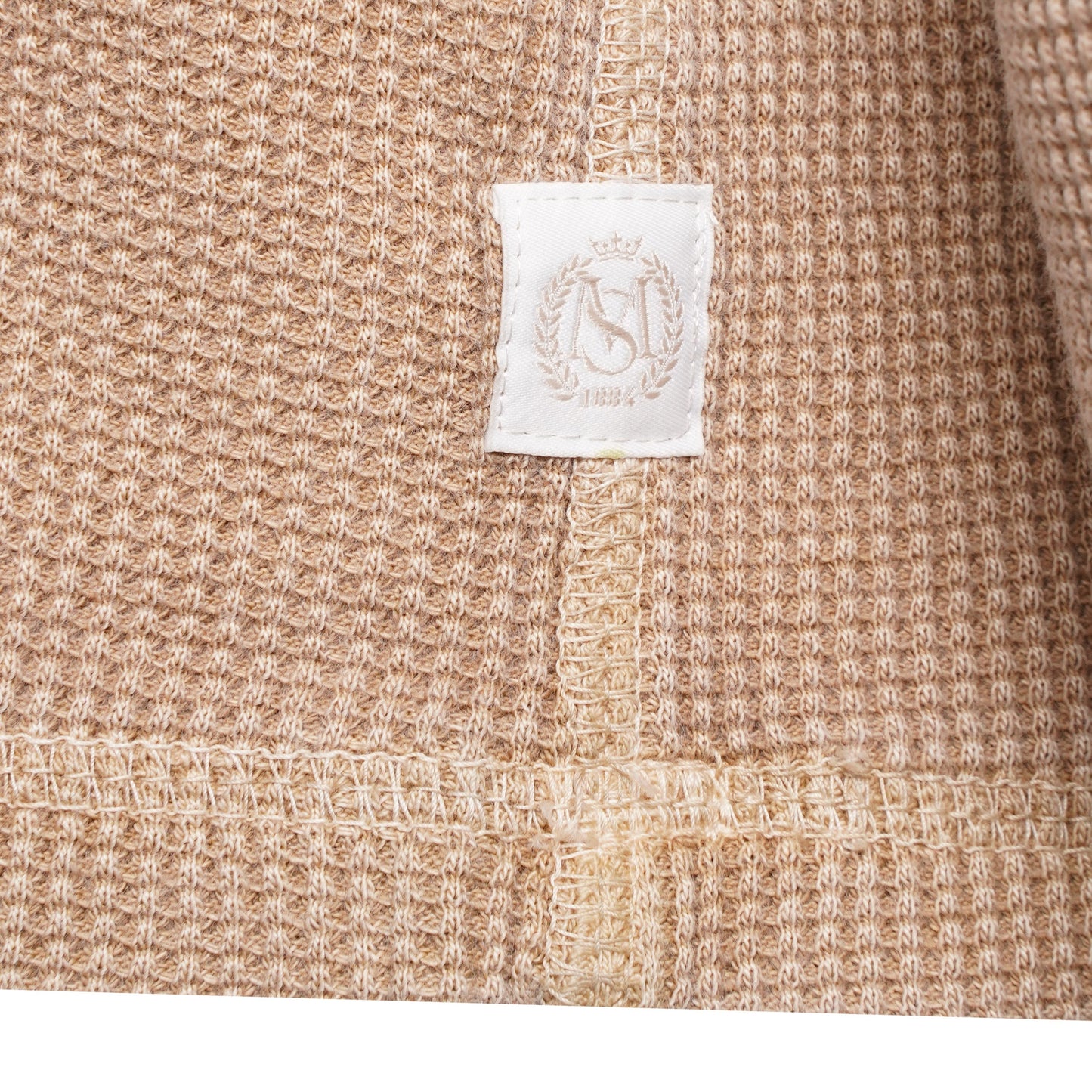 M&S Henley Waffle Long Sleeve Top