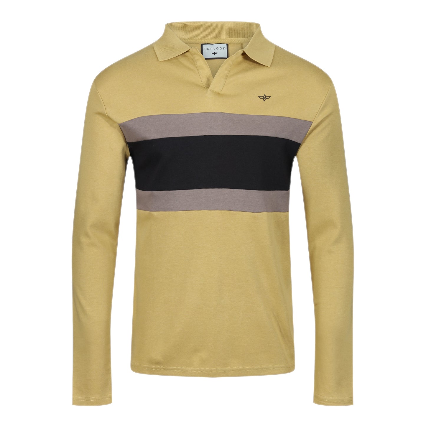 TL London 3 Stripe Long Sleeve Polo Shirt