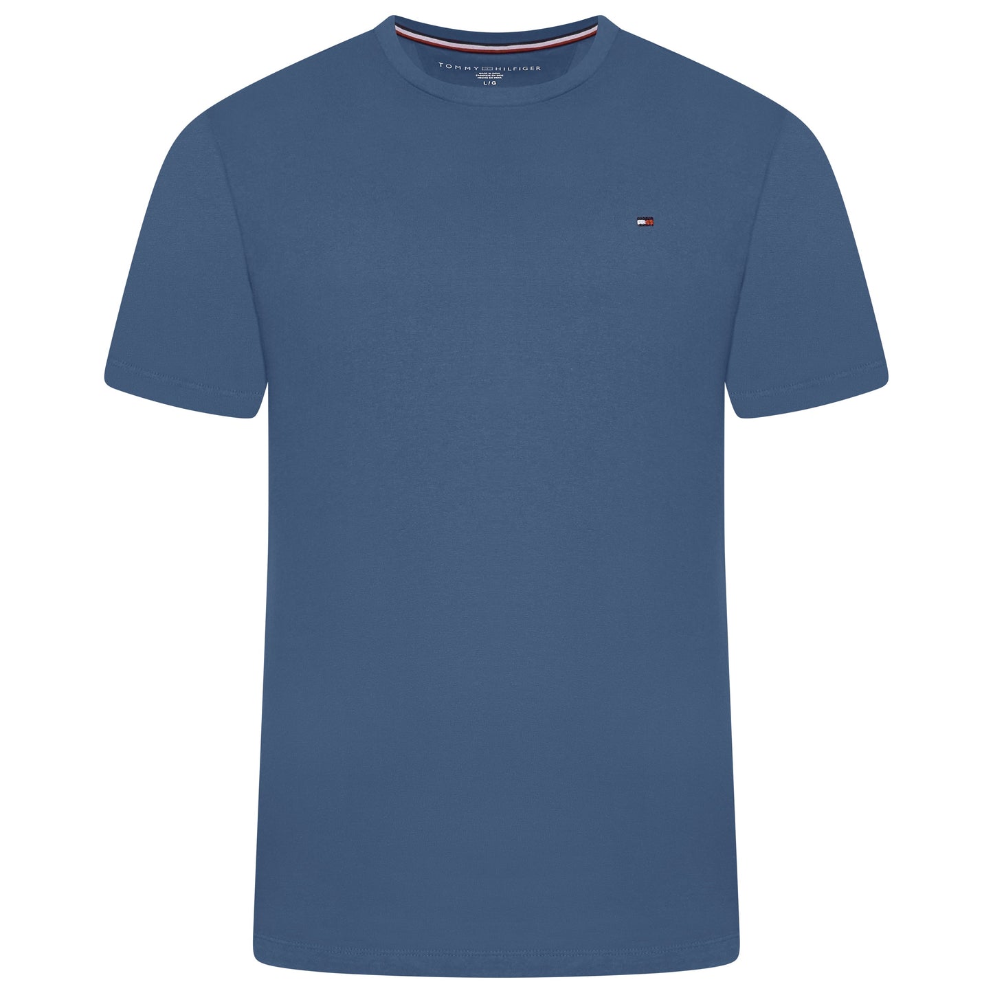 Tommy Hilfiger Flag Embroidery Jersey Crew Neck T-Shirt