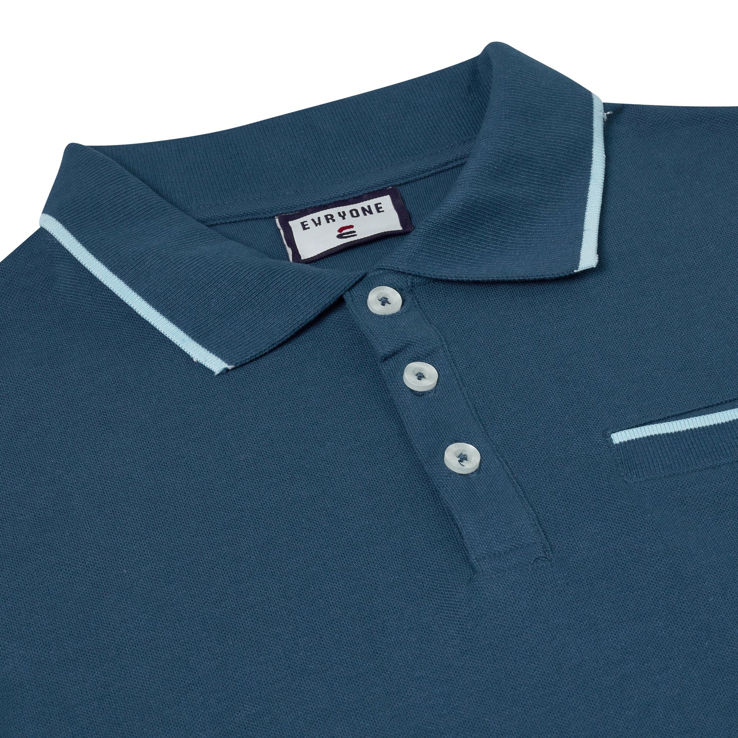 Evryone Contrast Tipped Polo Shirt