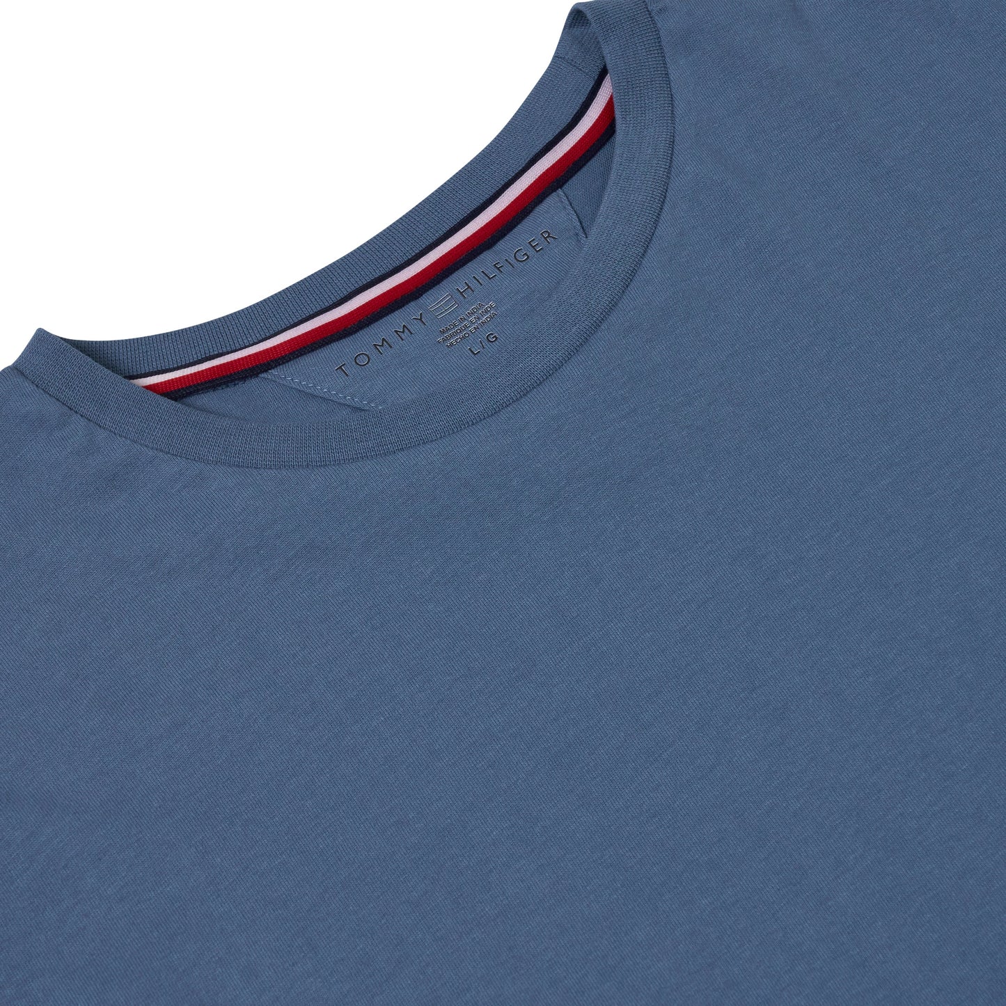 Tommy Hilfiger Flag Embroidery Jersey Crew Neck T-Shirt