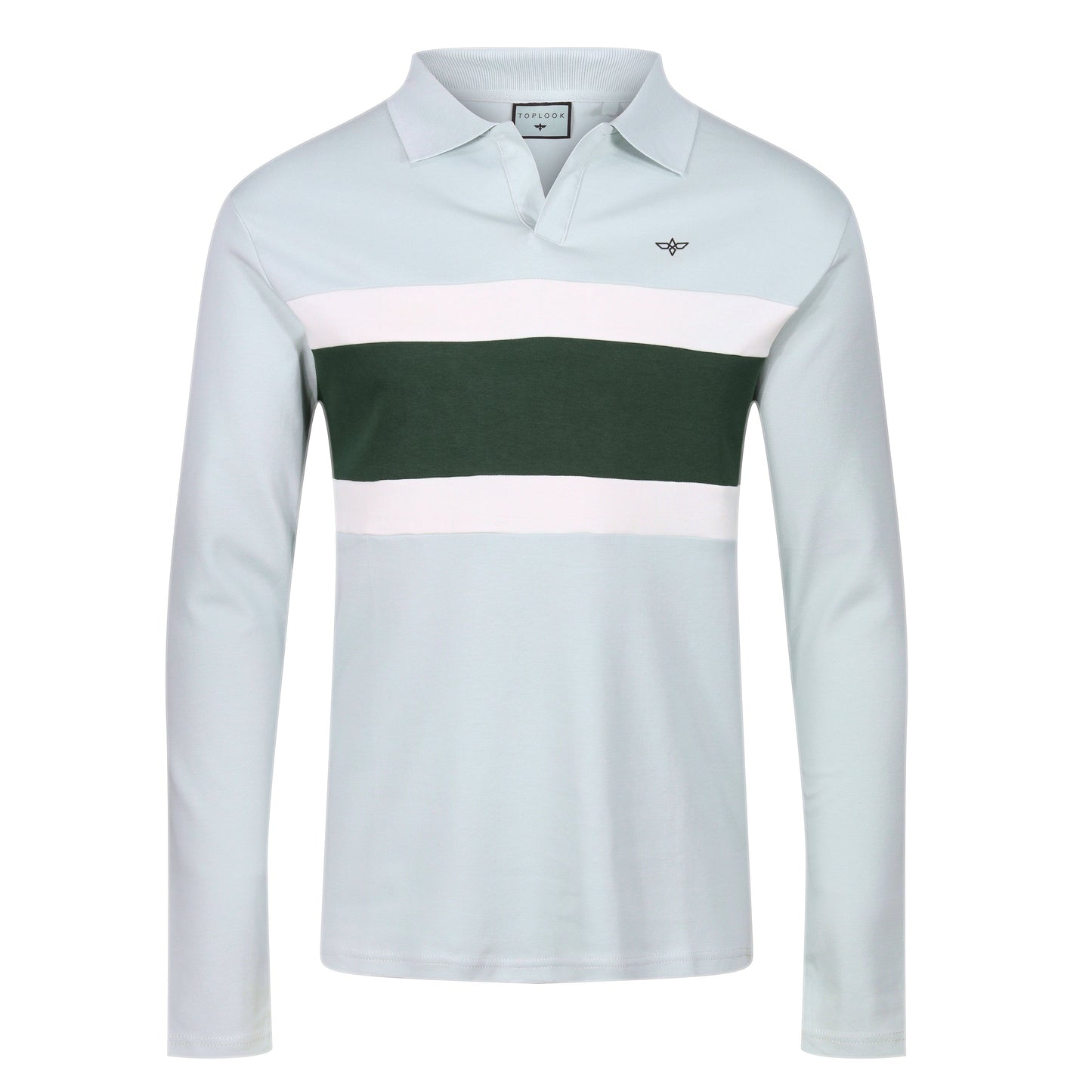 TL London 3 Stripe Long Sleeve Polo Shirt