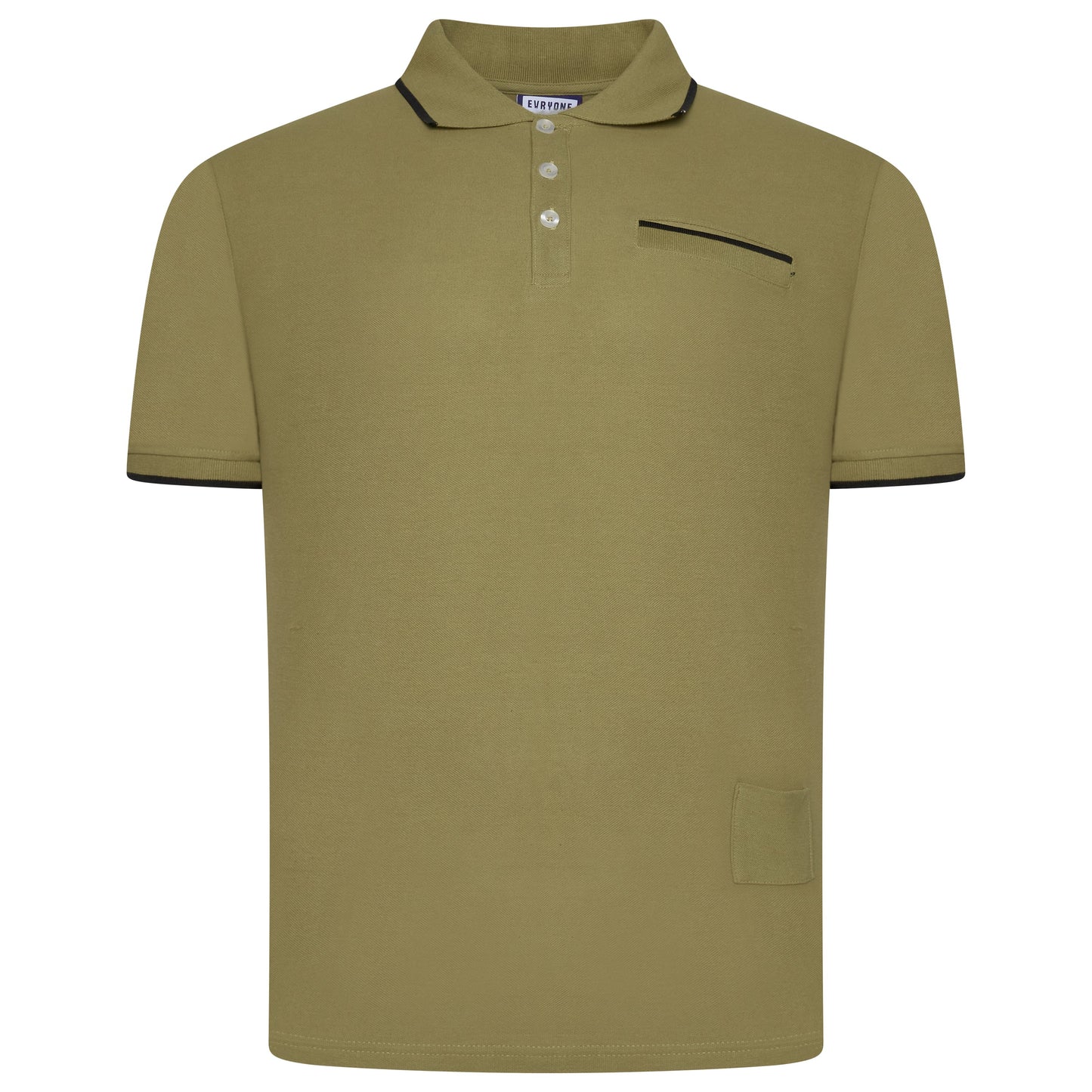 Evryone Contrast Tipped Polo Shirt