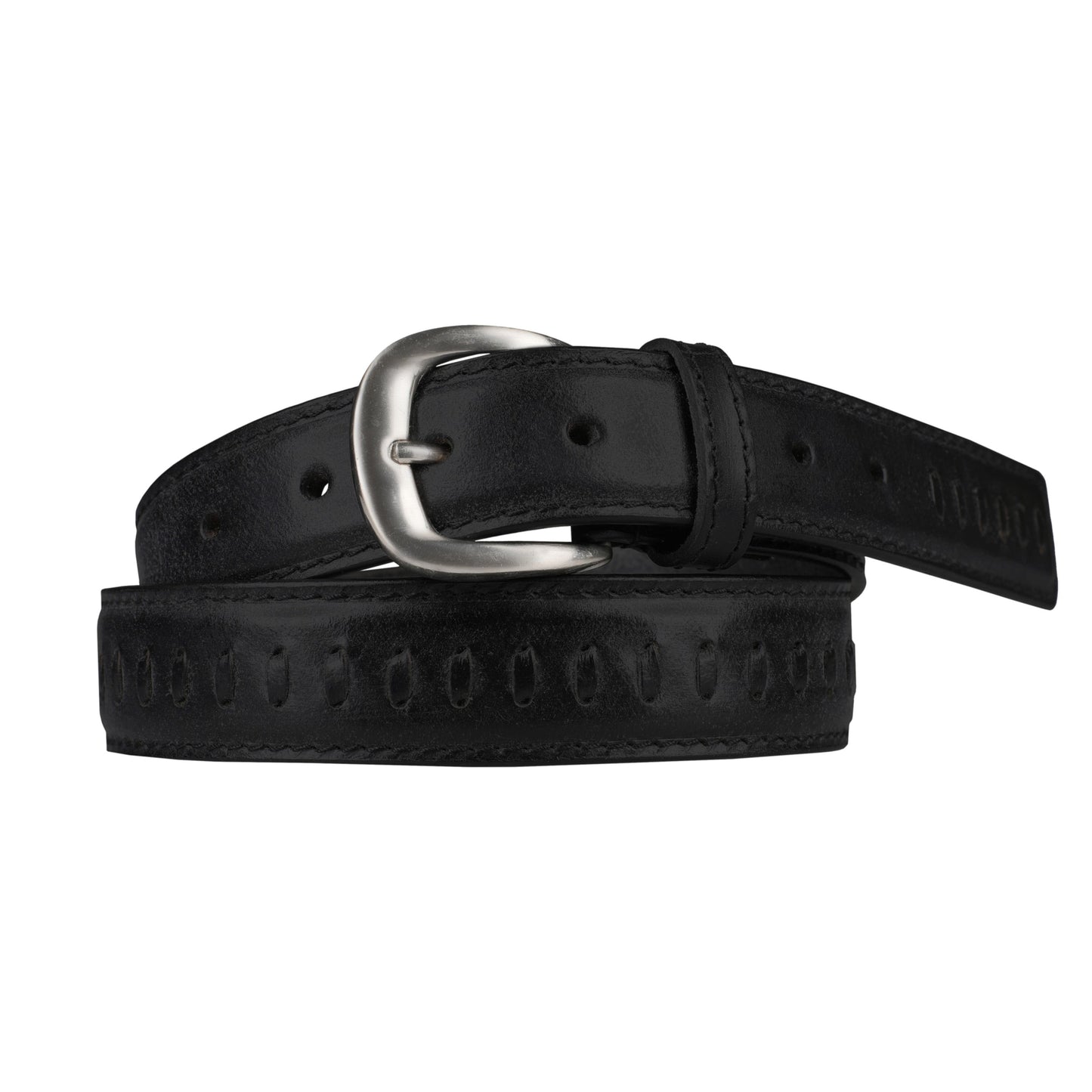 Outback 1.25" Wide Straight Stitch Full Grain Leather Belt