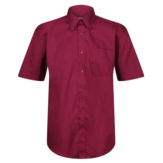 Kustom Kit Short Sleeve Button Up Oxford Shirt