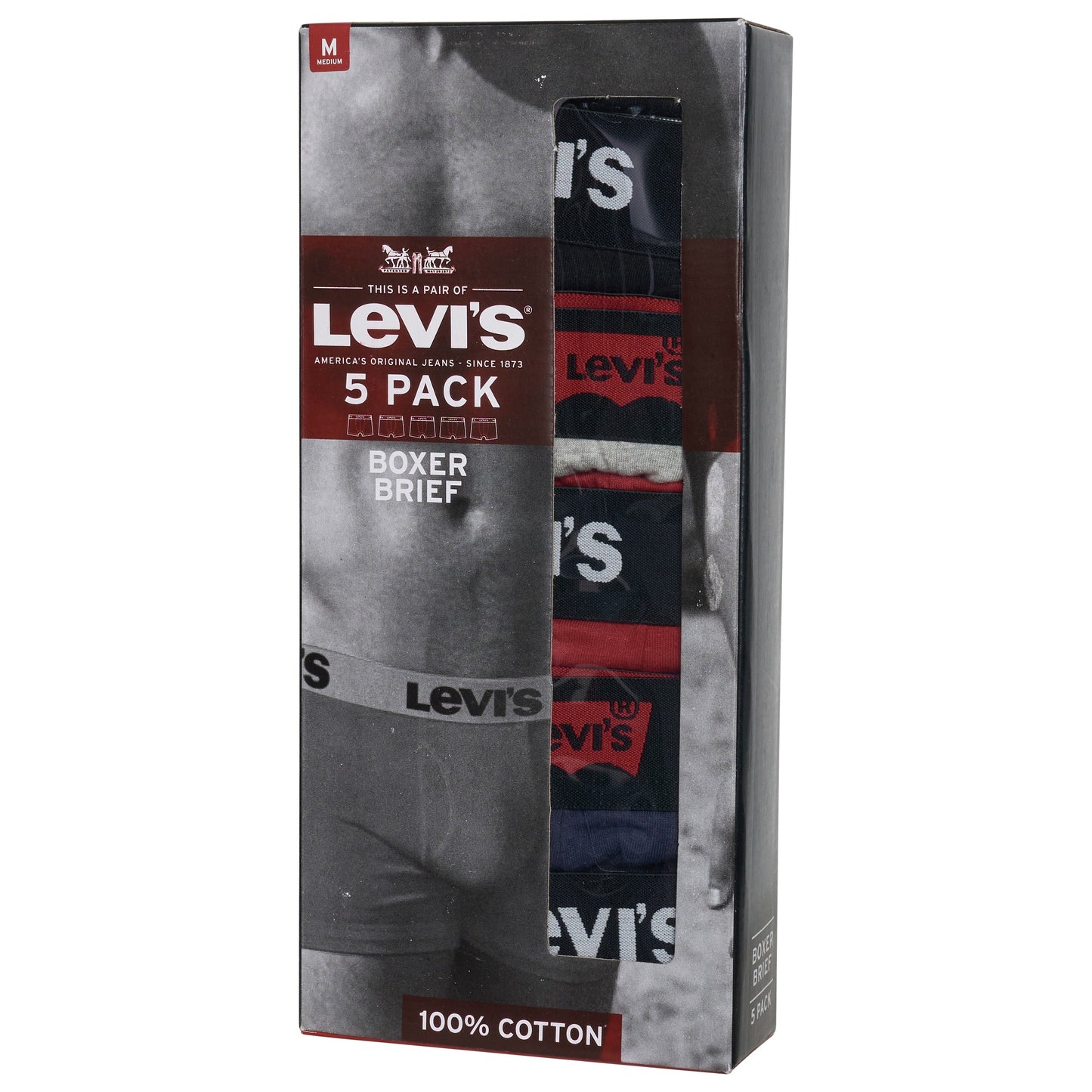 Levi's 5 Pack Boxer Briefs