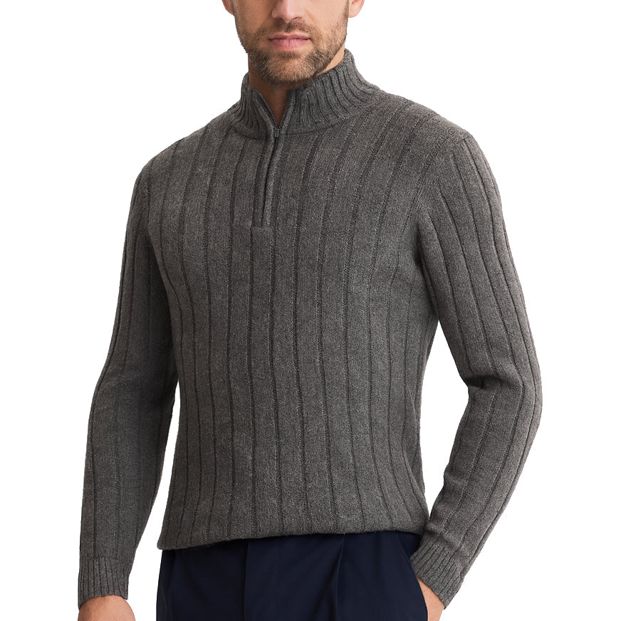 Dressman Wool Blend Quarter Zip Pullover