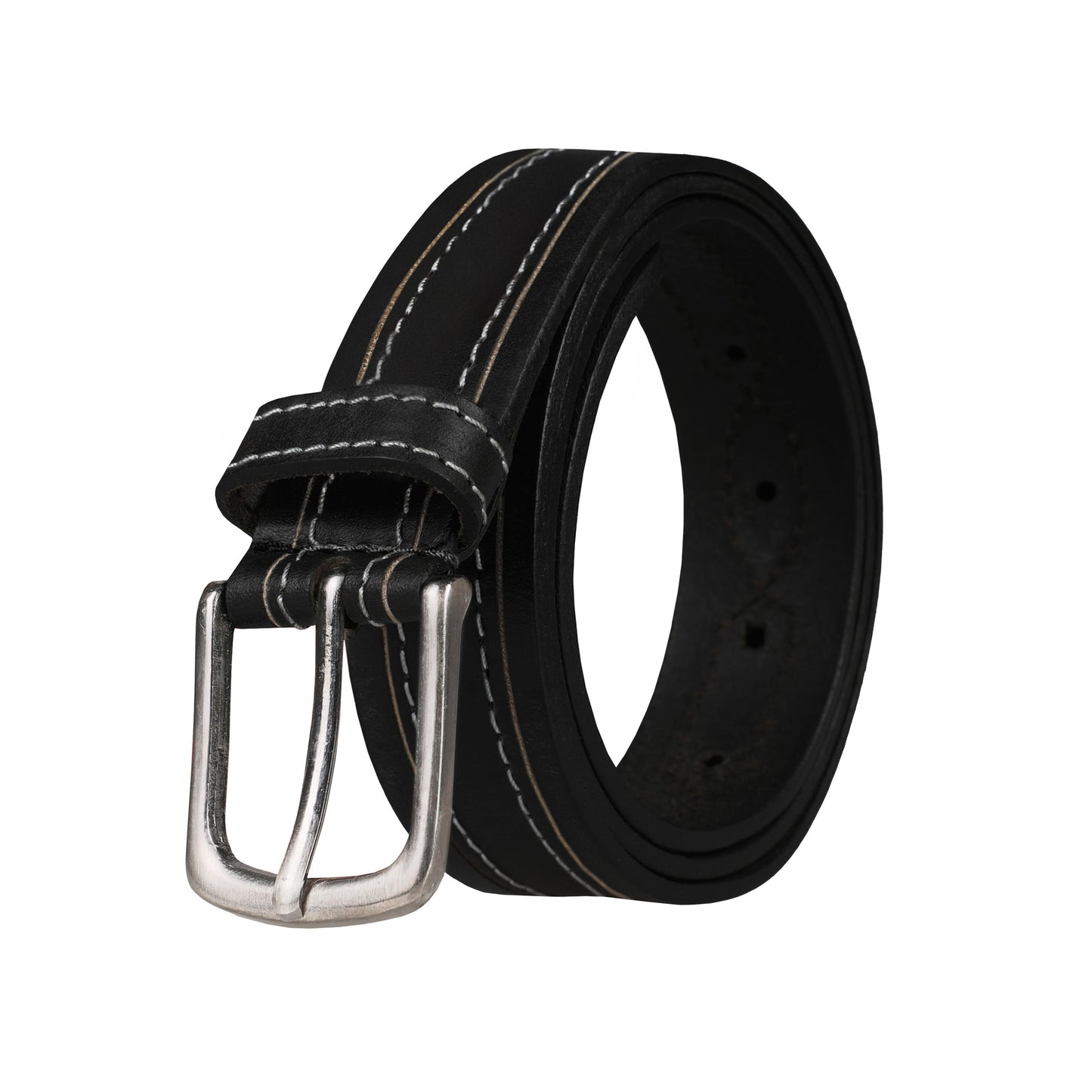 Outback 1.25" Wide Contrast Stitch Full Grain Leather Belt