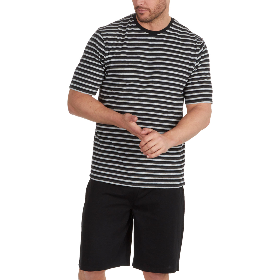 Momentii Stripe Lounge Shorts Set