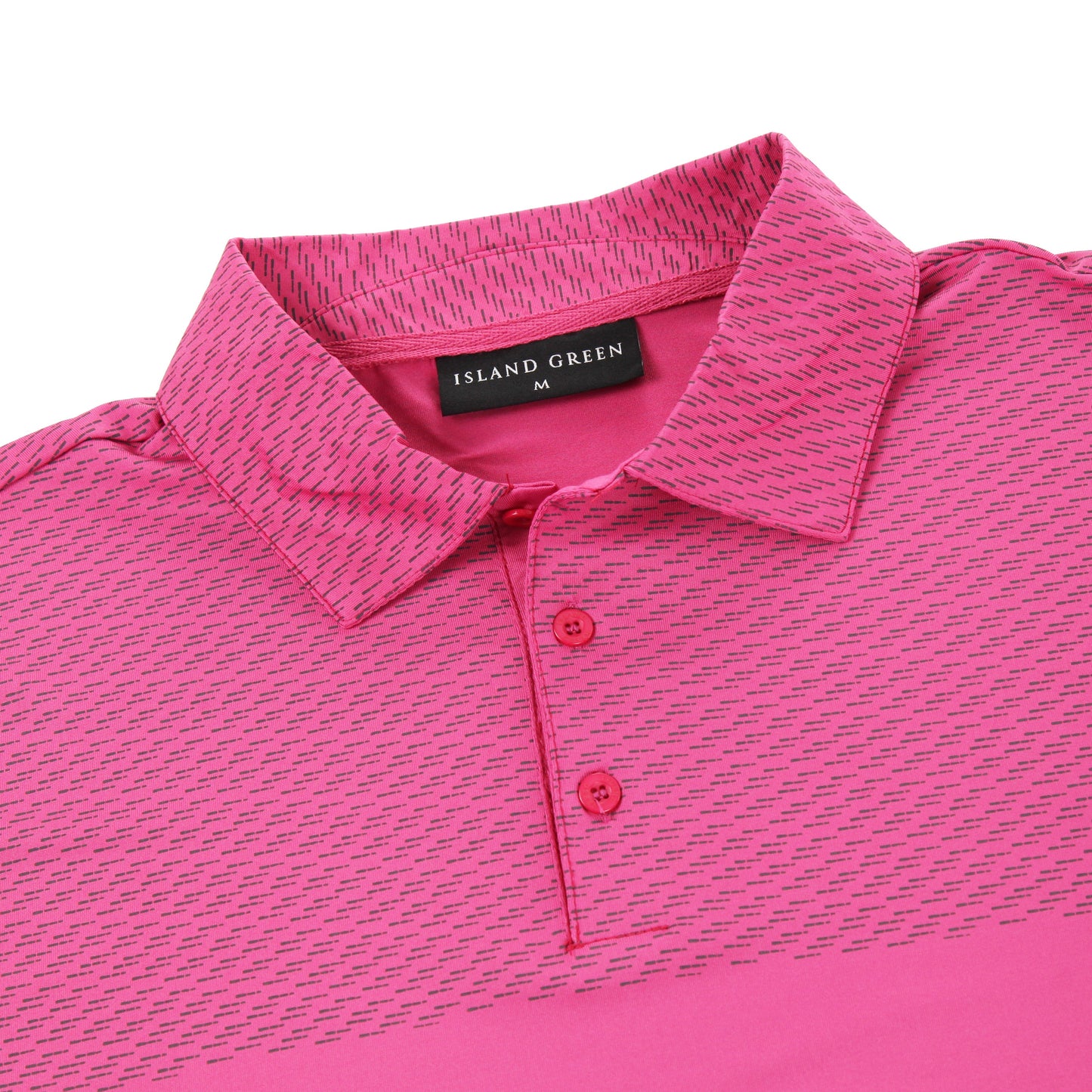 Island Green Dash Print Golf Sport Polo Shirt