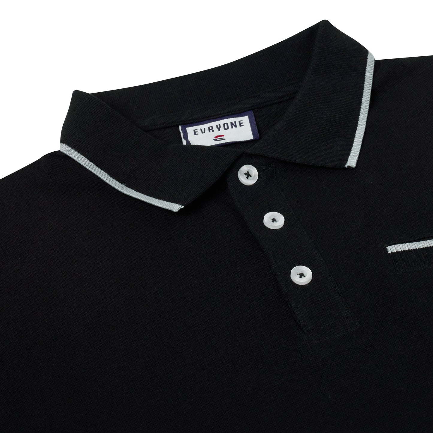 Evryone Contrast Tipped Polo Shirt