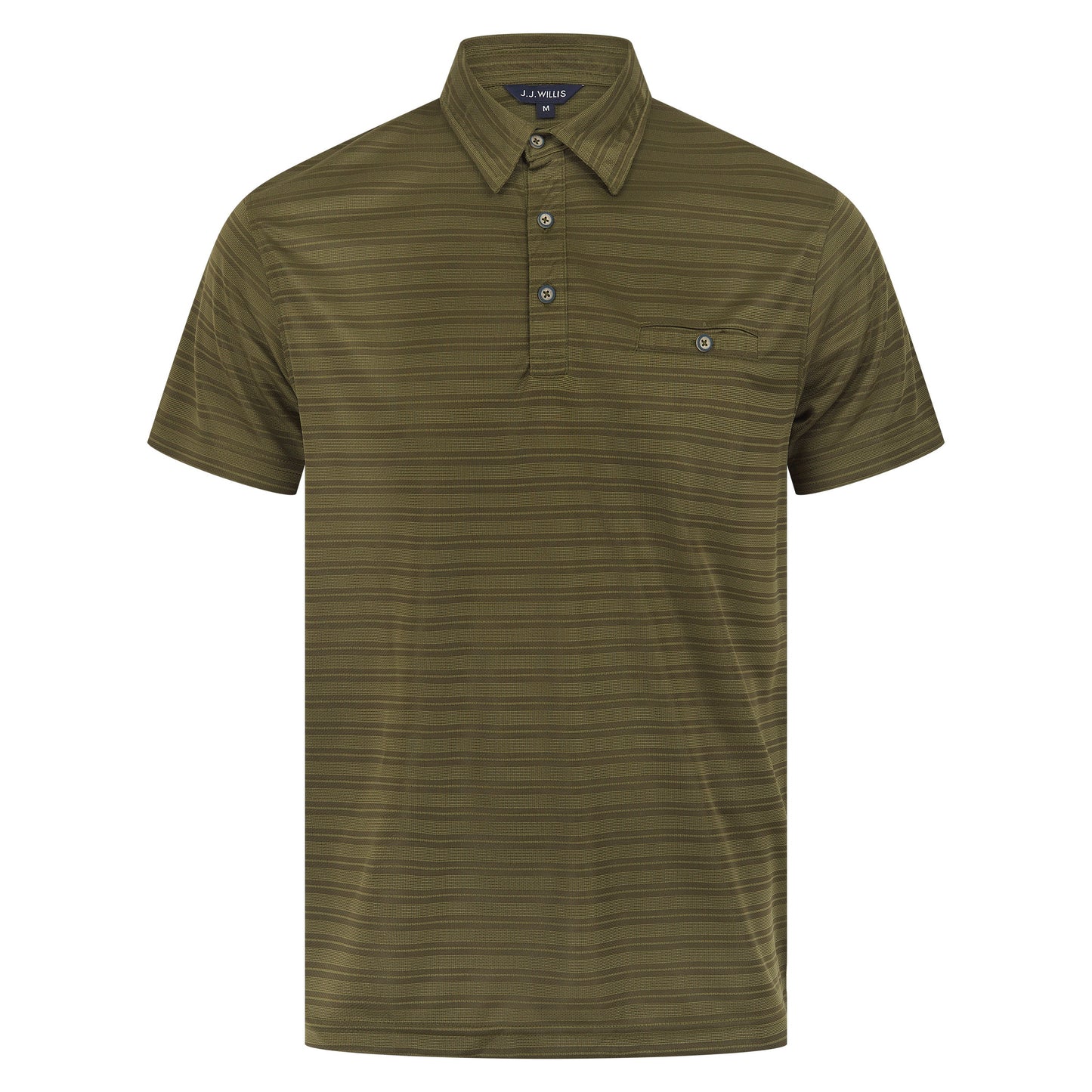 JJ Willis Lightweight Striped Polo Shirt