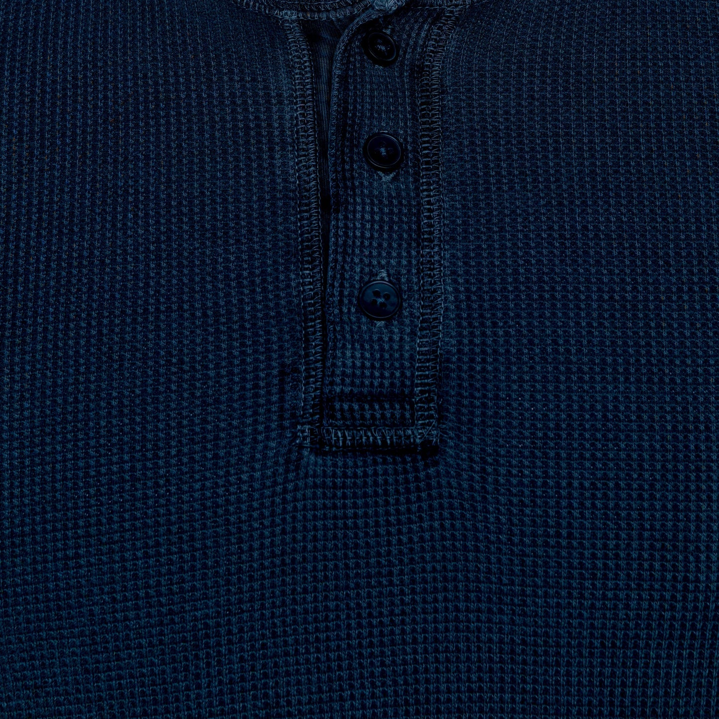 M&S Henley Waffle Long Sleeve Top