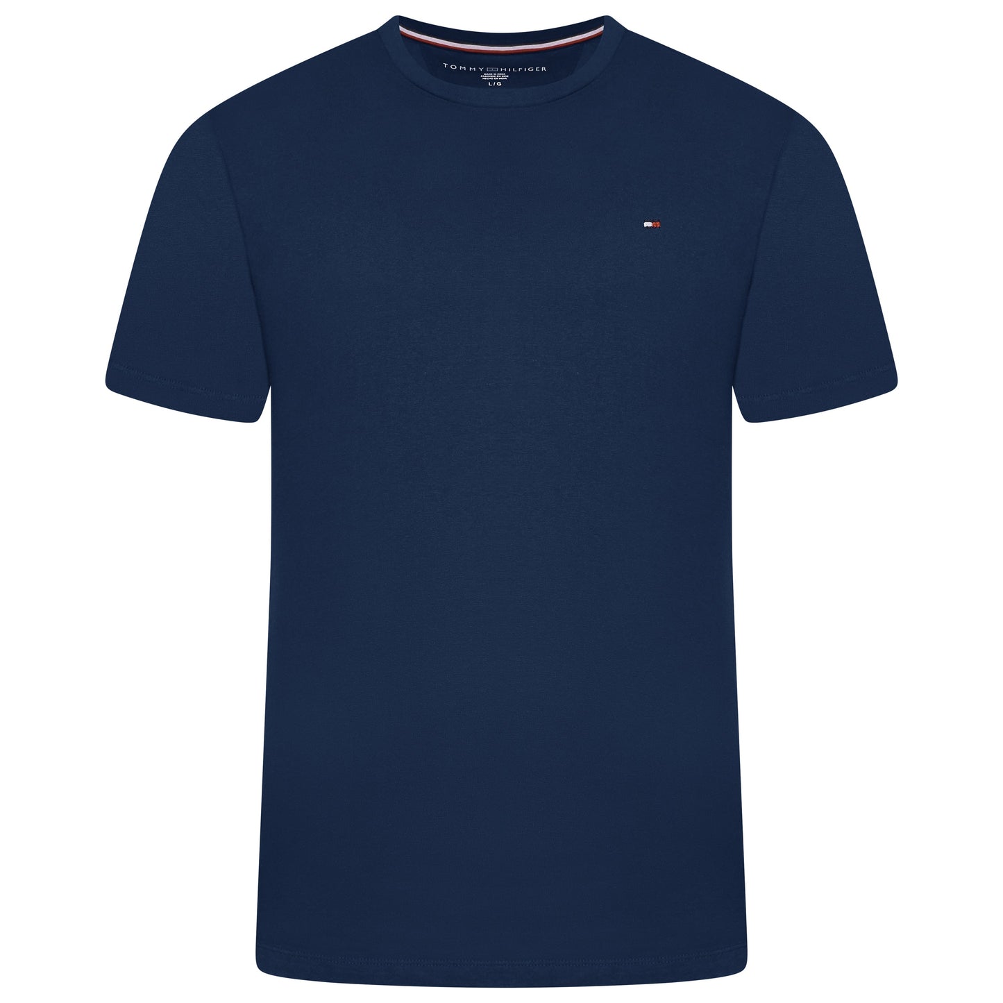 Tommy Hilfiger Flag Embroidery Jersey Crew Neck T-Shirt