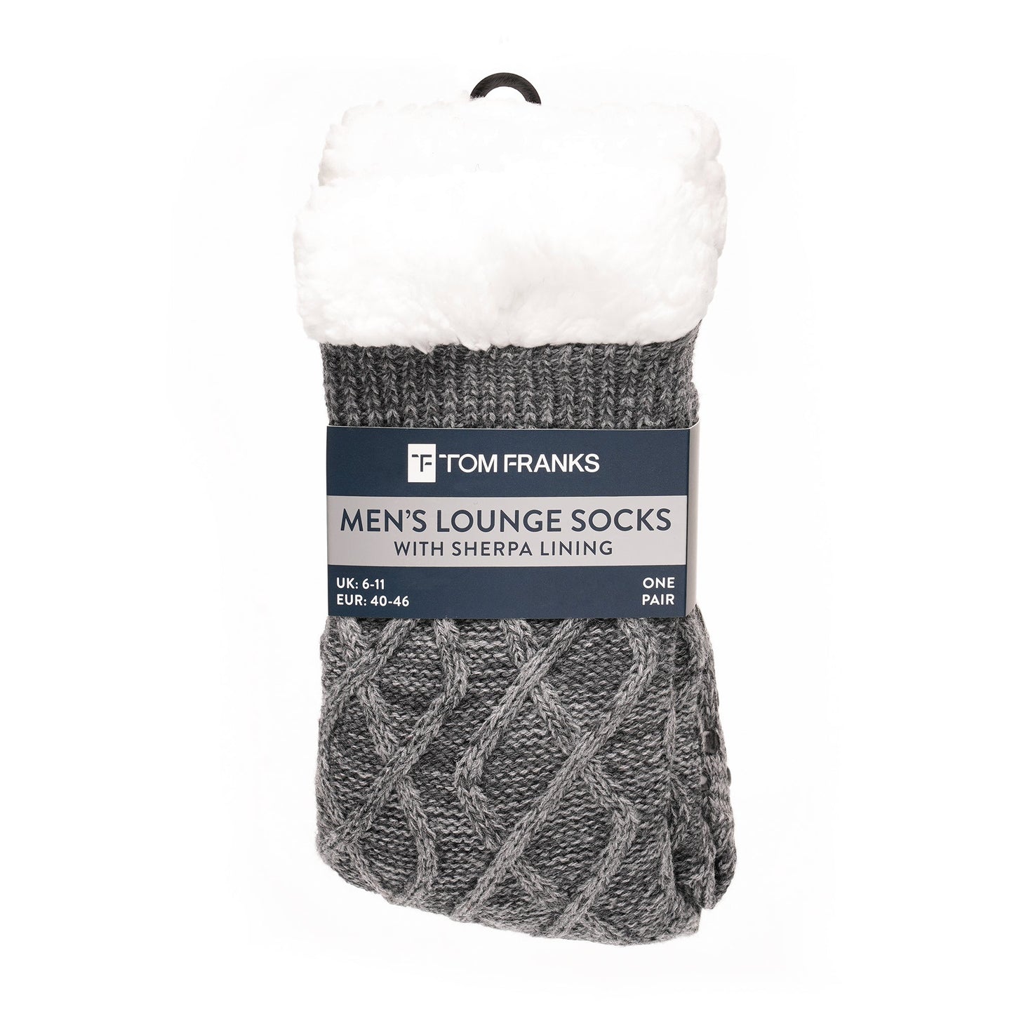 Tom Franks 1 Pair Chunky Knit Sherpa Slipper Socks
