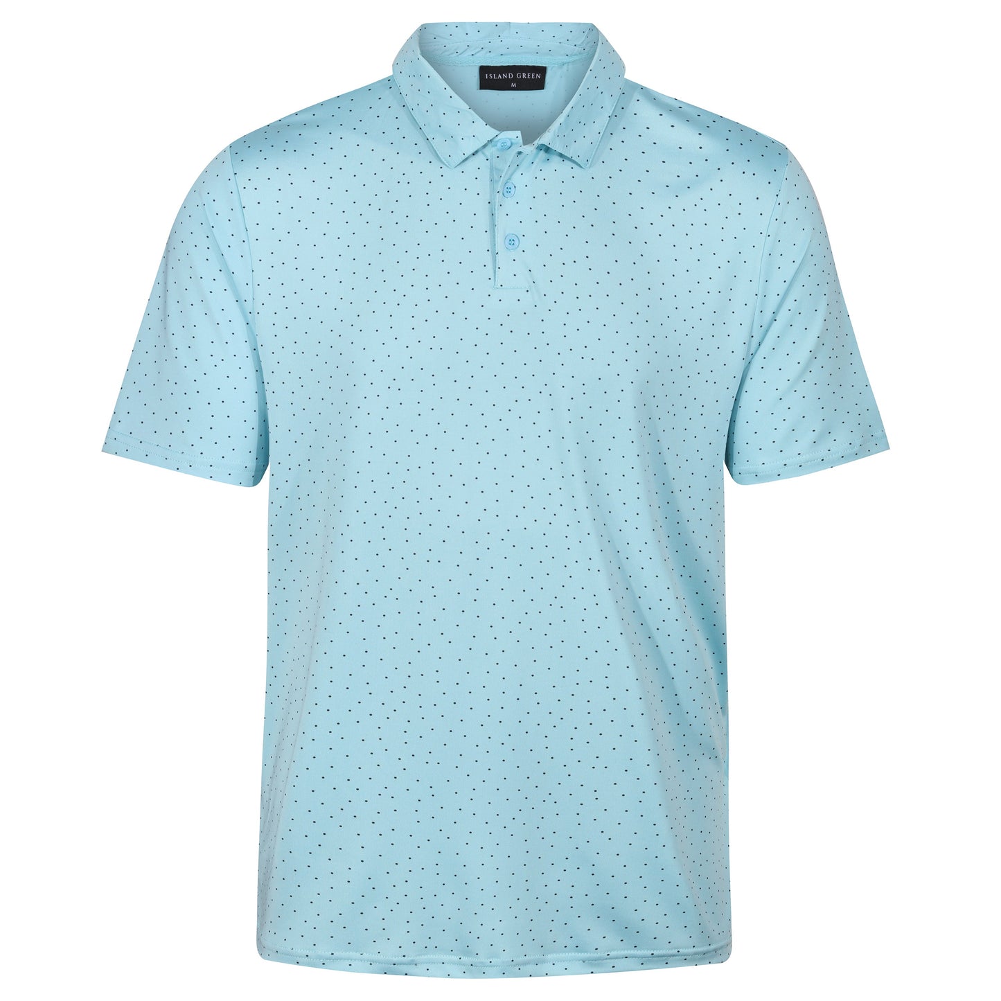 Island Green Dot Print Golf Sport Polo Shirt