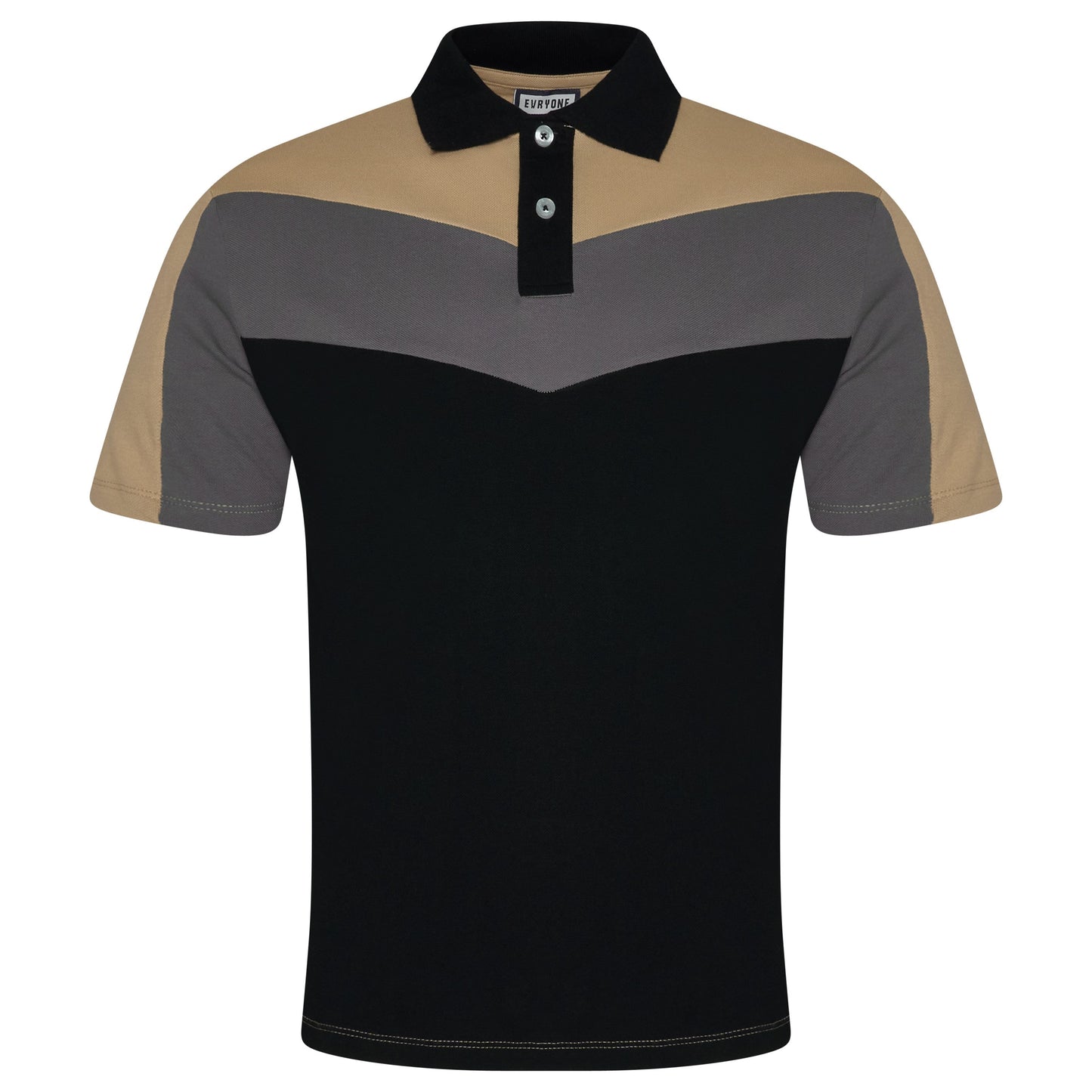 Evryone Contrast Stripe Polo Shirt