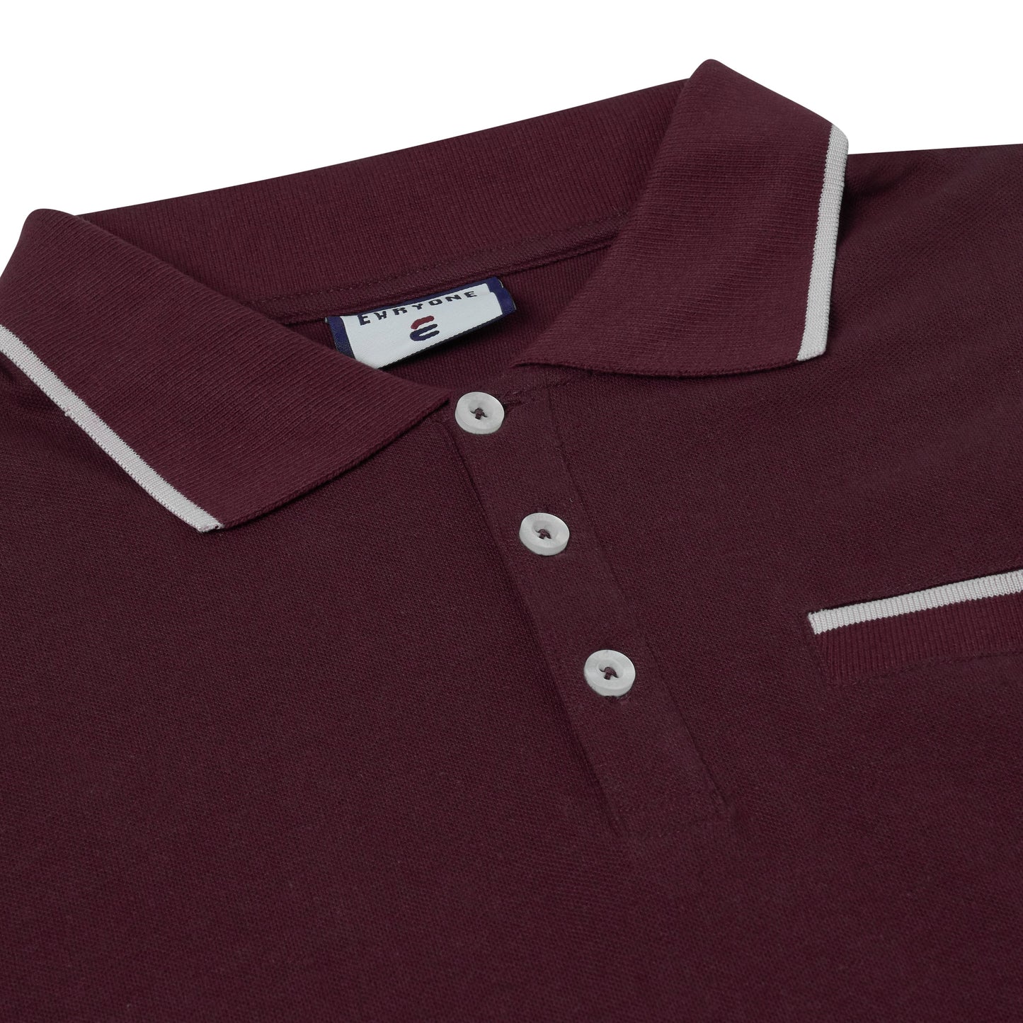 Evryone Contrast Tipped Polo Shirt