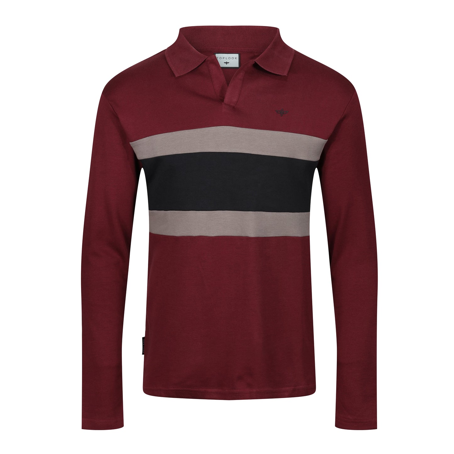 TL London 3 Stripe Long Sleeve Polo Shirt