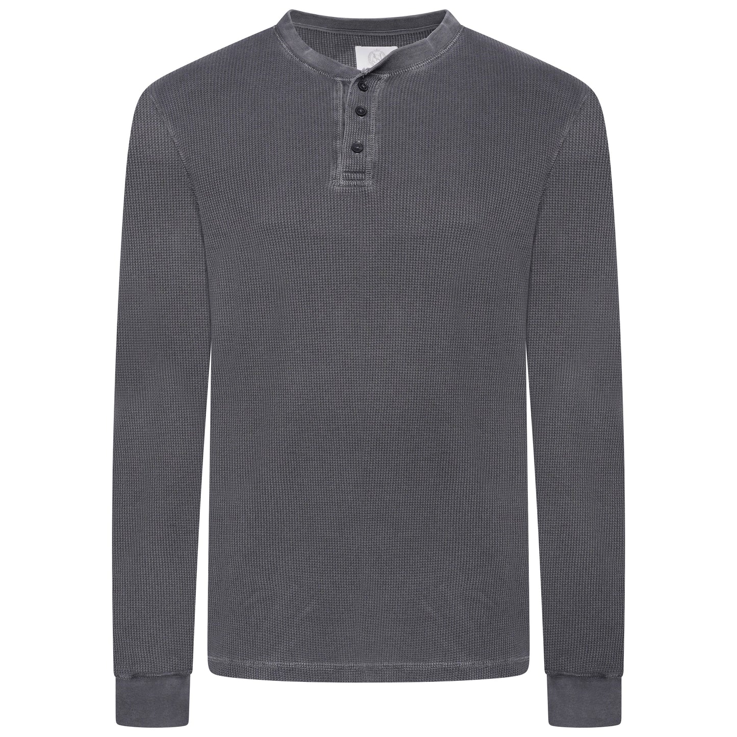 M&S Henley Waffle Long Sleeve Top