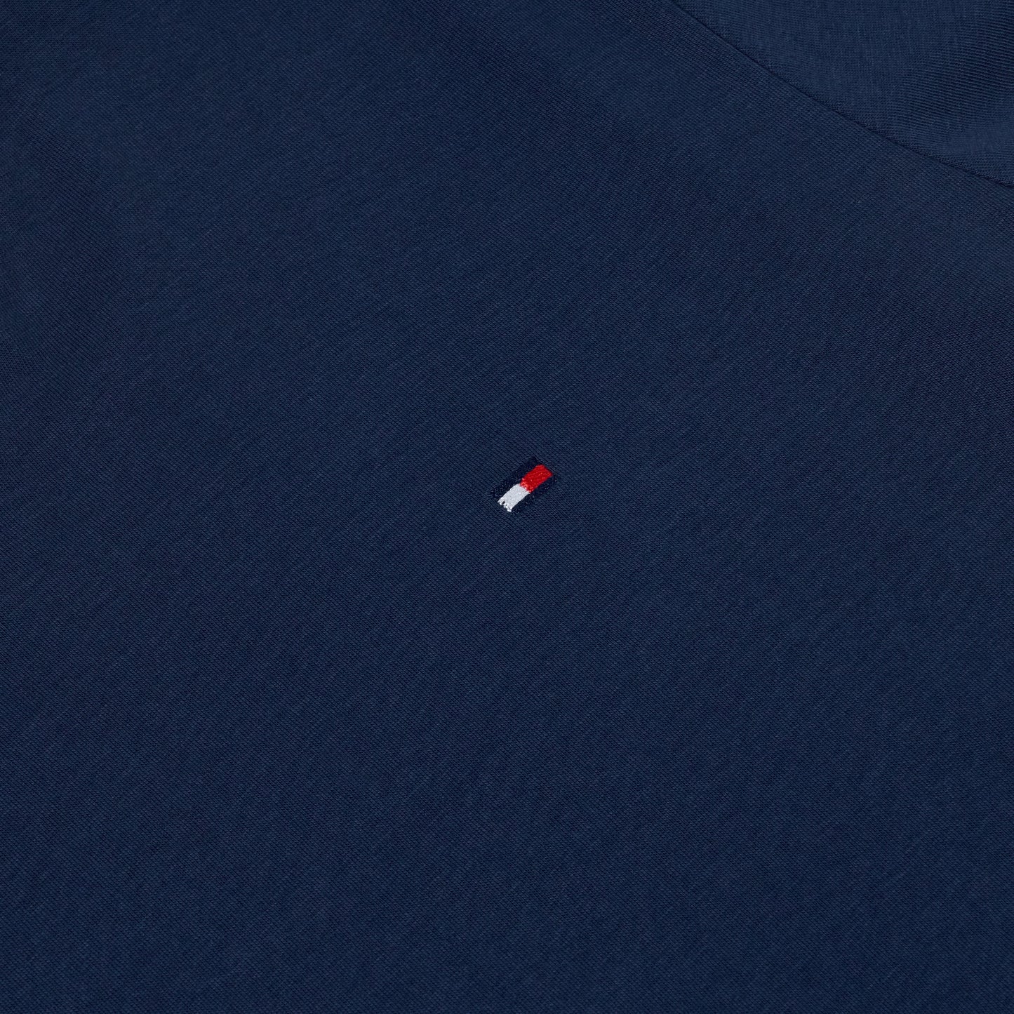 Tommy Hilfiger Flag Embroidery Jersey Crew Neck T-Shirt