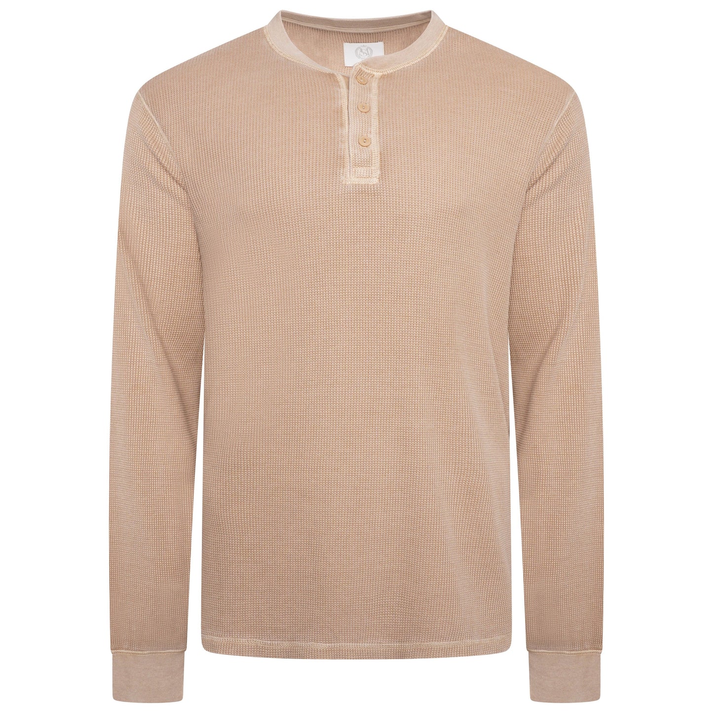 M&S Henley Waffle Long Sleeve Top