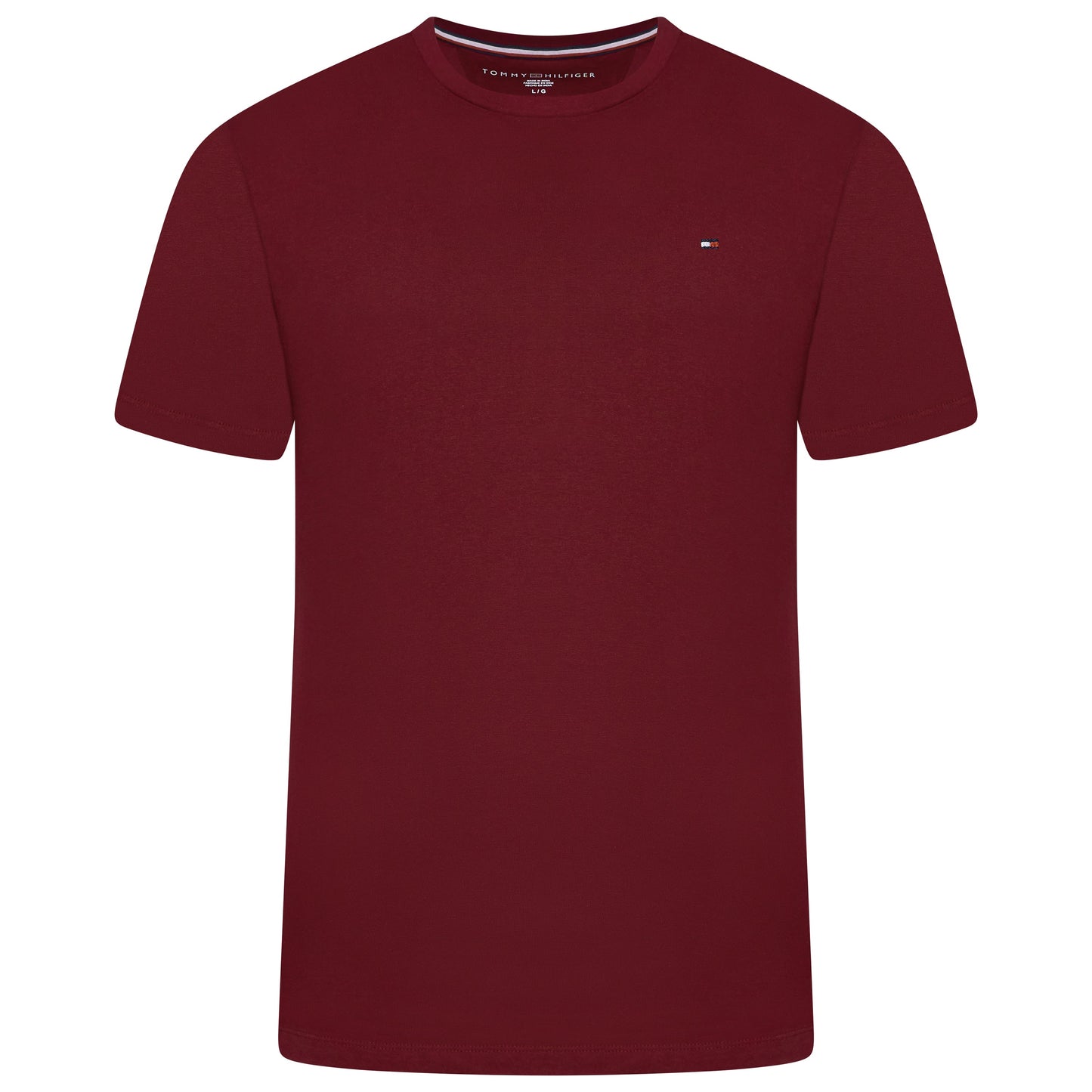 Tommy Hilfiger Flag Embroidery Jersey Crew Neck T-Shirt